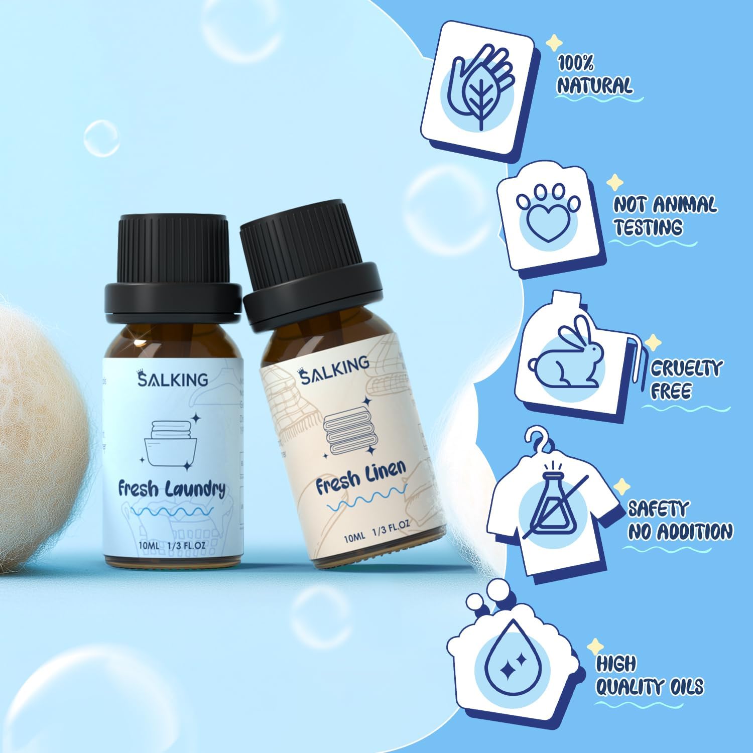 Thumbnail 4 de SALKING Laundry Fragrance Oils: Premium Essential Oil Set for Diffusers and Laundry