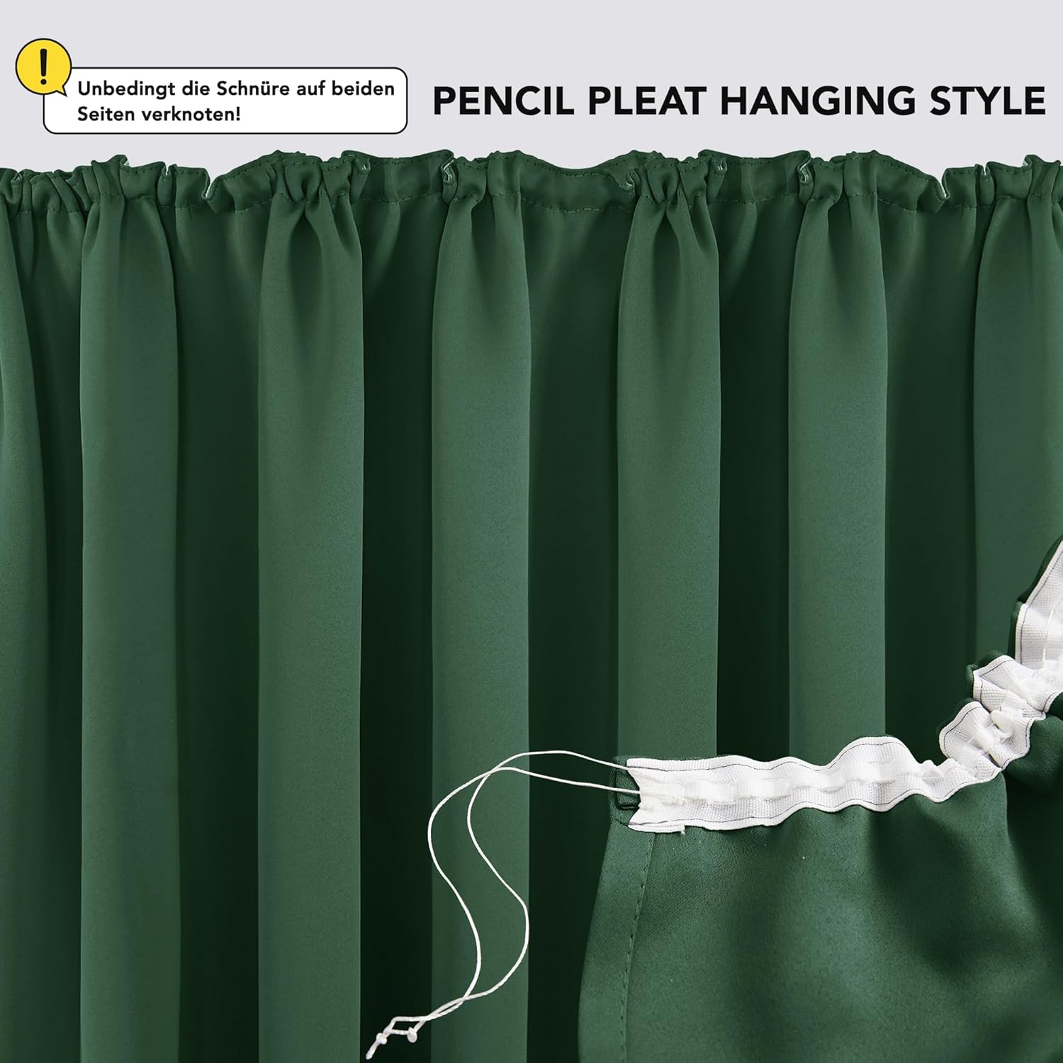 Thumbnail 1 de Deconovo Cortinas Térmicas Aislantes 2 Piezas 140x160 Verde