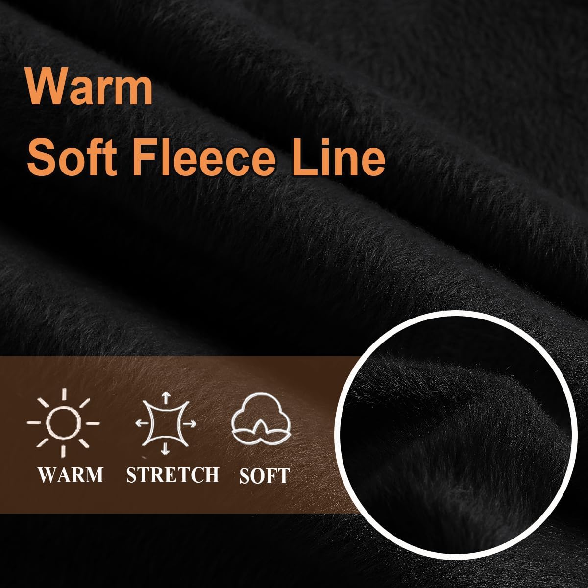 Detalle de DUCMODA Women's Thermal Tights, Opaque Fleece-Lined with High Waistband