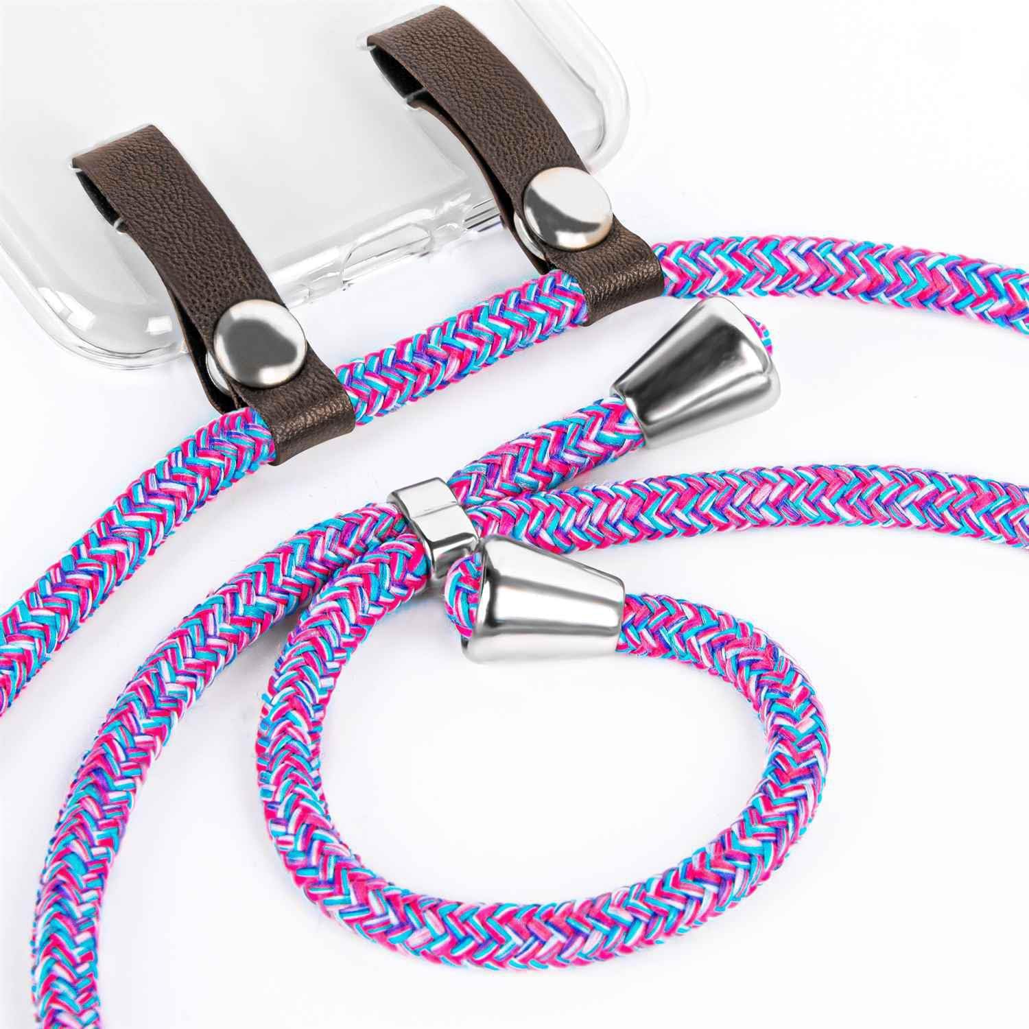 Detalle de moex Collana per Cellulare per Xiaomi Mi Note 10/Note 10 Pro — Custodia con Cinturino Regolabile in Viola Rosa