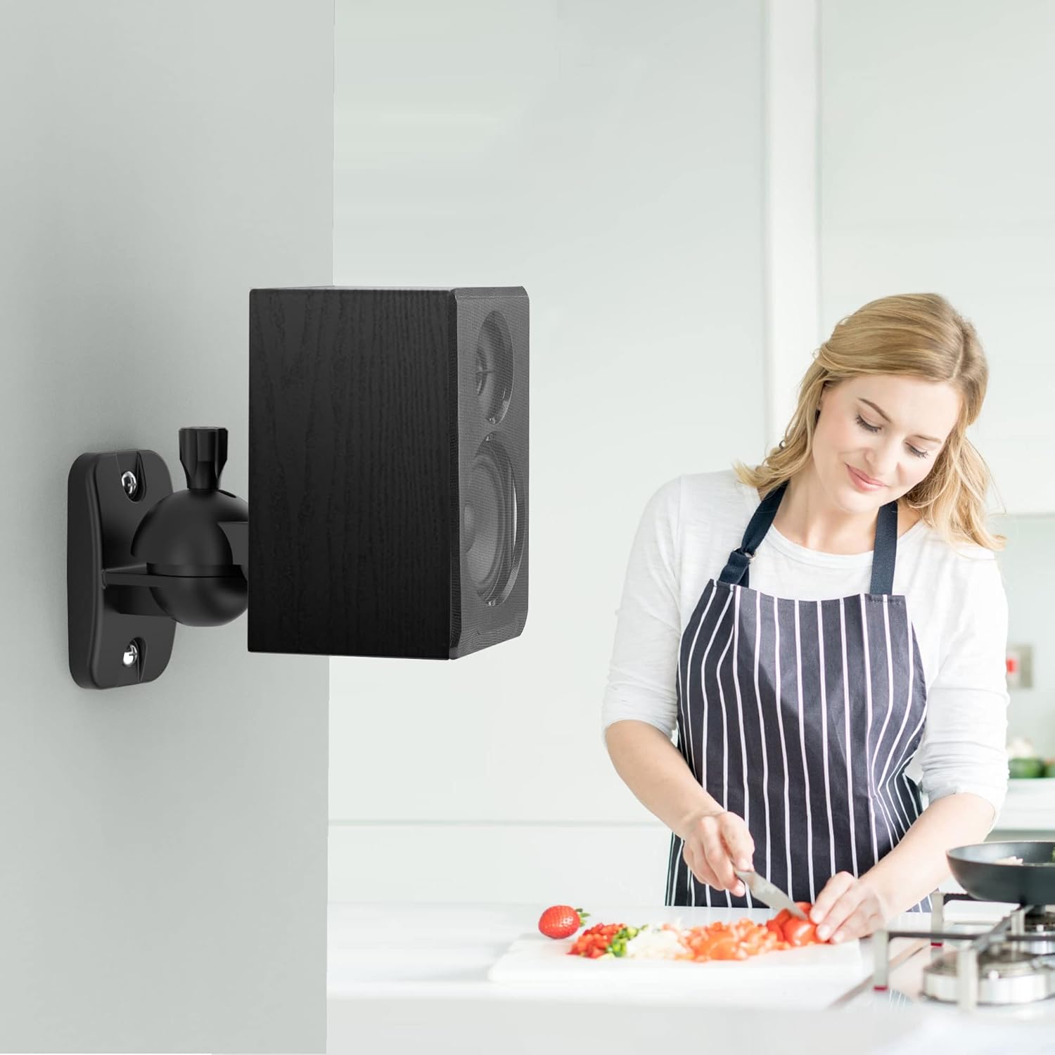 Thumbnail 5 de HomeMount Wall Mount Brackets – Universal Speaker Mounts (2 Pack) for Bookshelf Speakers, Supports Up to 8 lbs