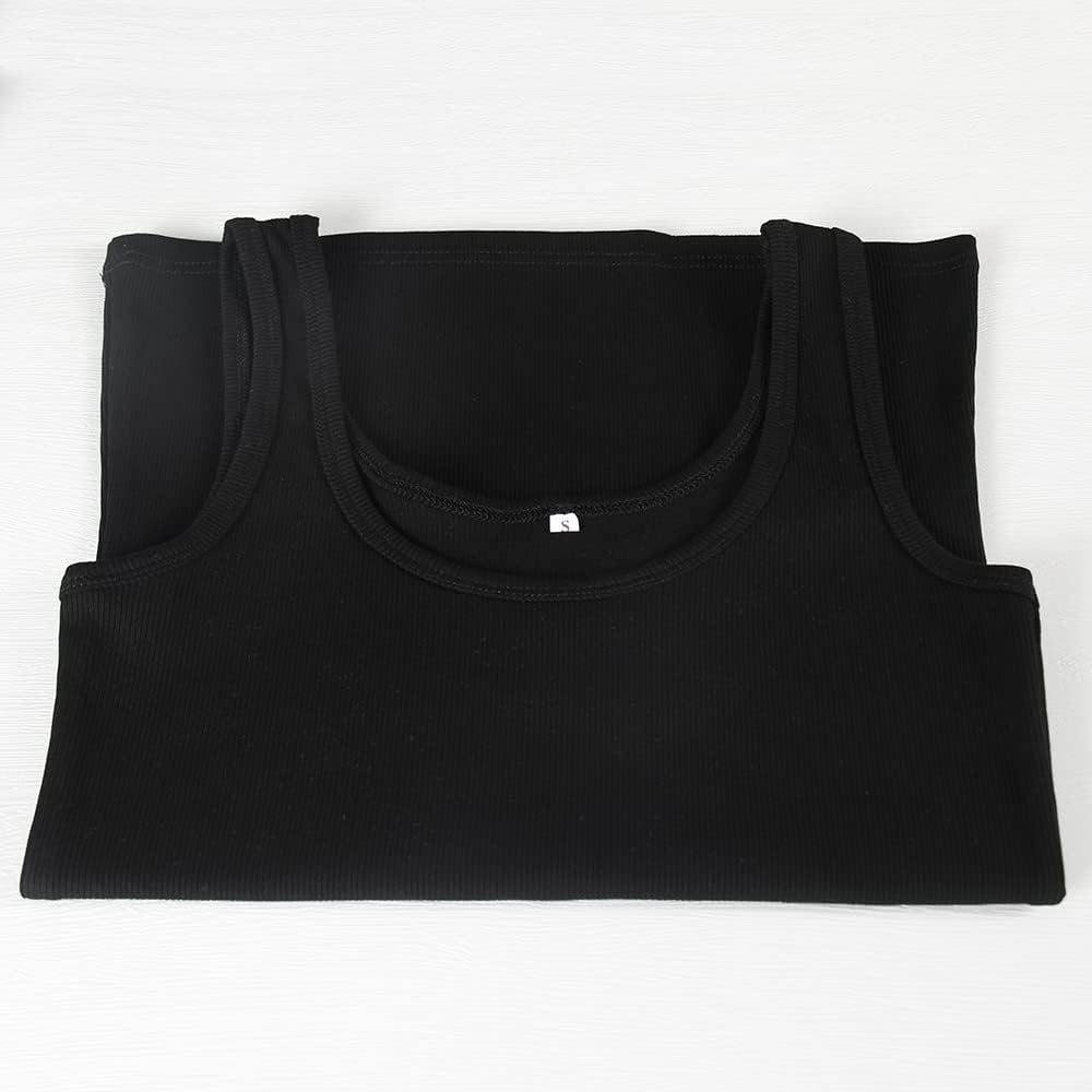 Detalle 2 de GEMBERA Women's Ribbed Tank Top Cotton-Rayon-Spandex Blend