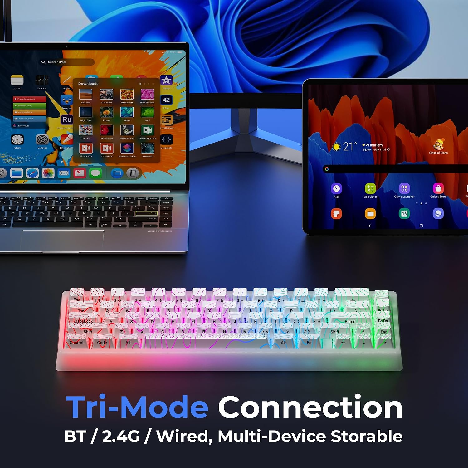 Detalle de HITIME XVX M67 60% wireless keyboard ⌨