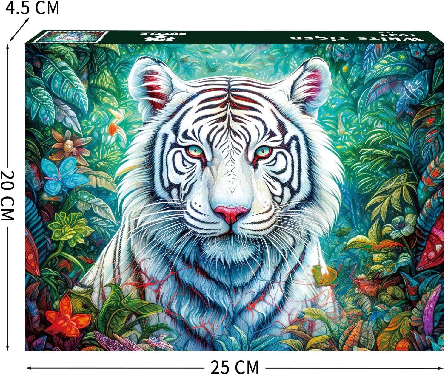 Detalle 2 de HUADADA Jigsaw Puzzle 1024-piece White Tiger đź§©