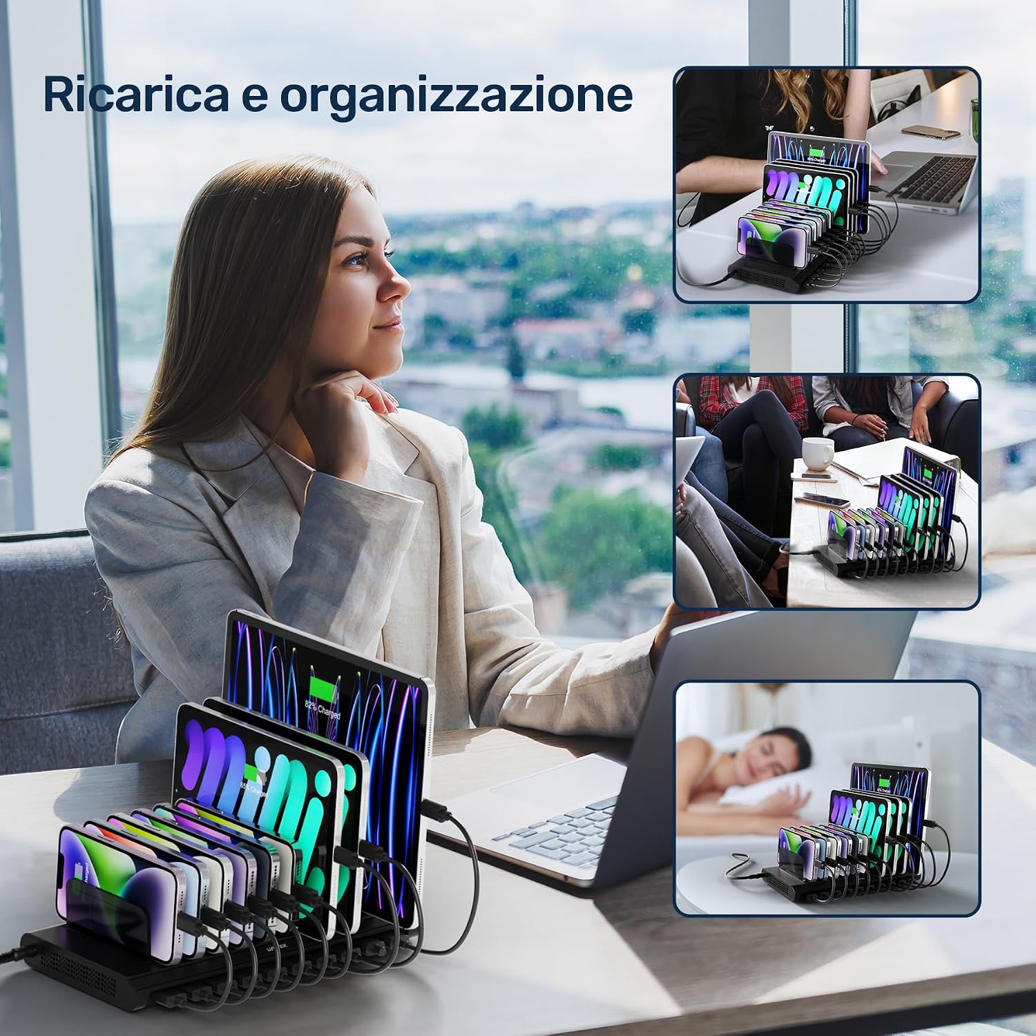 Thumbnail 5 de Unitek Stazione ricarica USB 120 W 10 porte