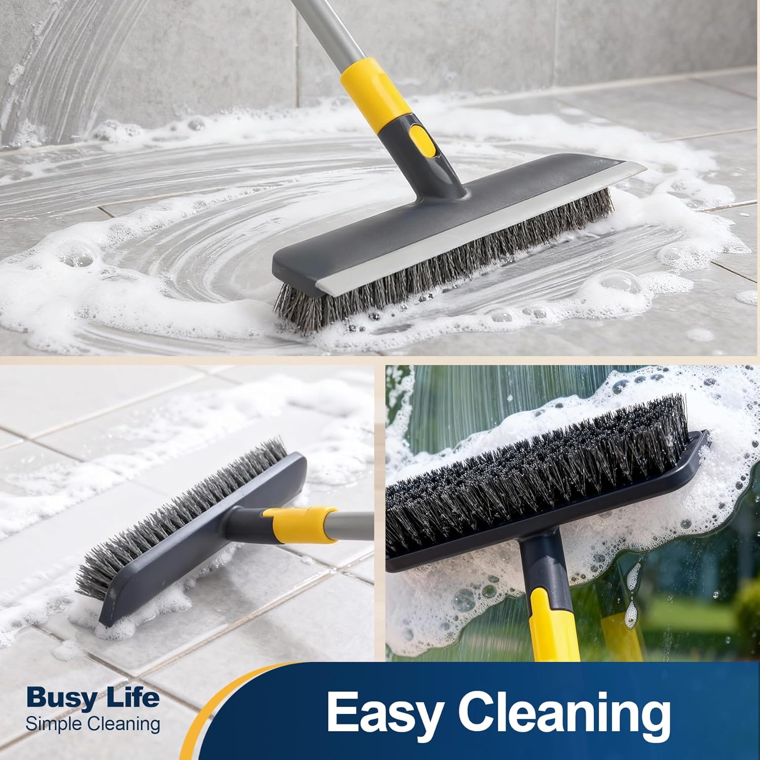 Thumbnail 5 de Yocada Telescopic Floor Scrub Brush 2-in-1 Scraper and Brush