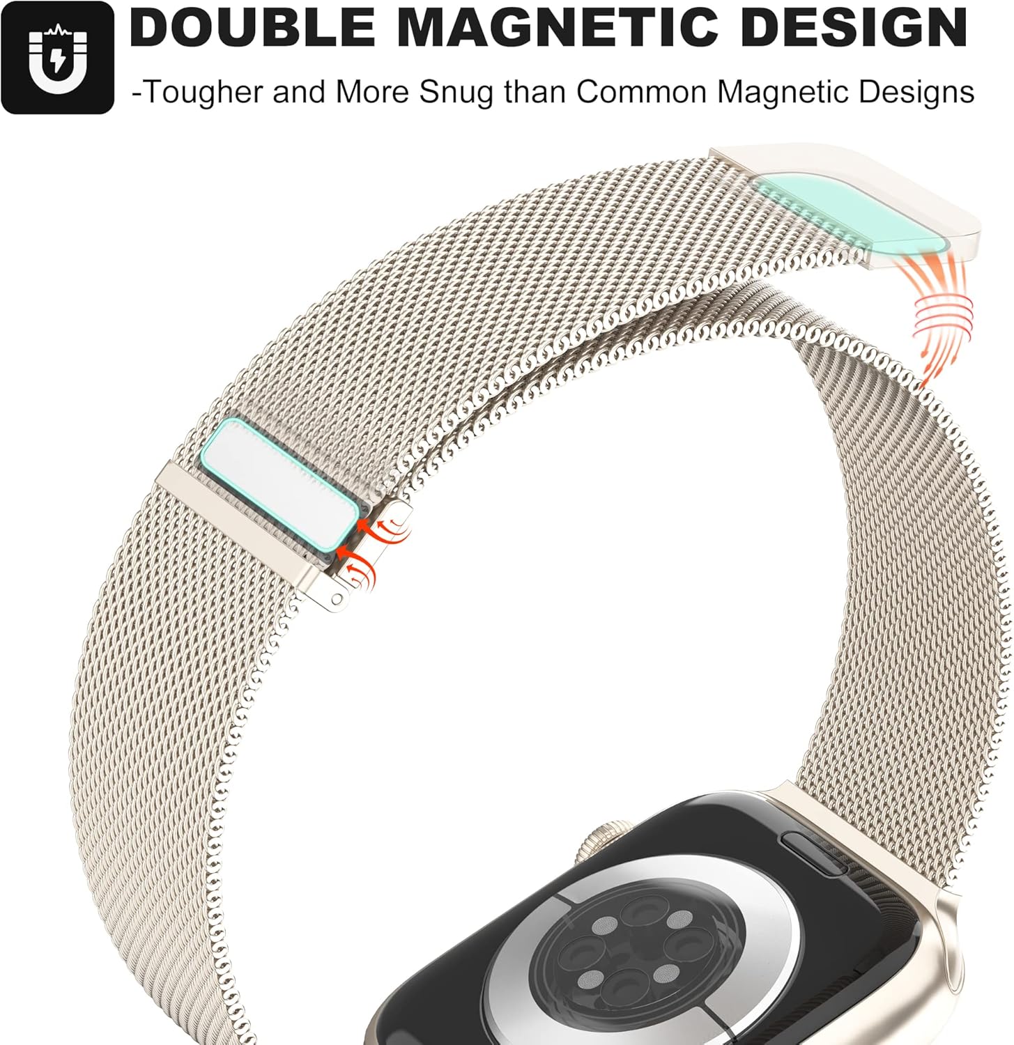 Detalle 1 de Higgs Métal Bracelet Milanais magnétique 40mm