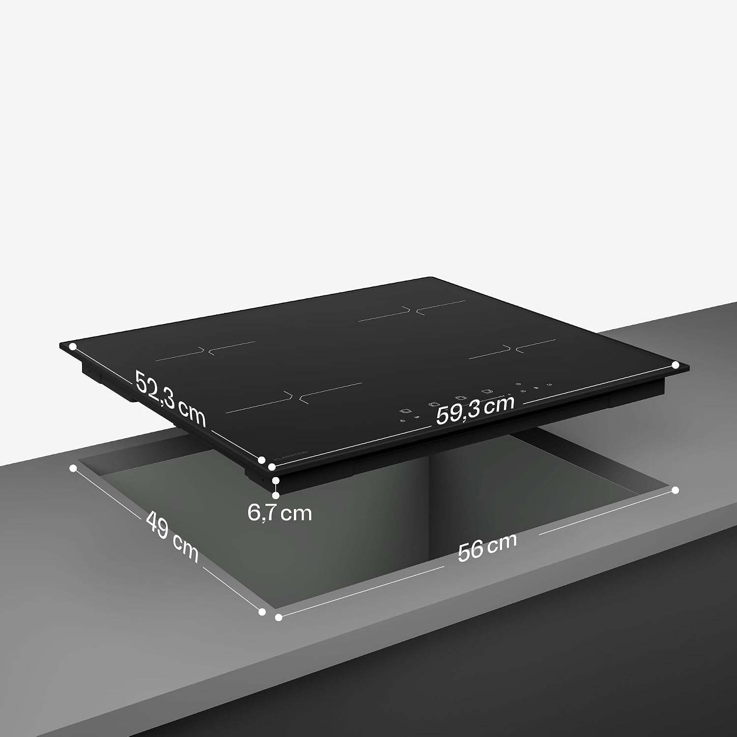 Thumbnail 6 de Klarstein Velaire 4 inductiekookplaat 60 cm, 4 zones en 7000 W Boost