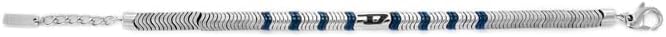 Detalle de Diesel Herren Halbedelsteinarmband mit Karabinerverschluss – Hämatit, Silberfarben, matt/glänzend