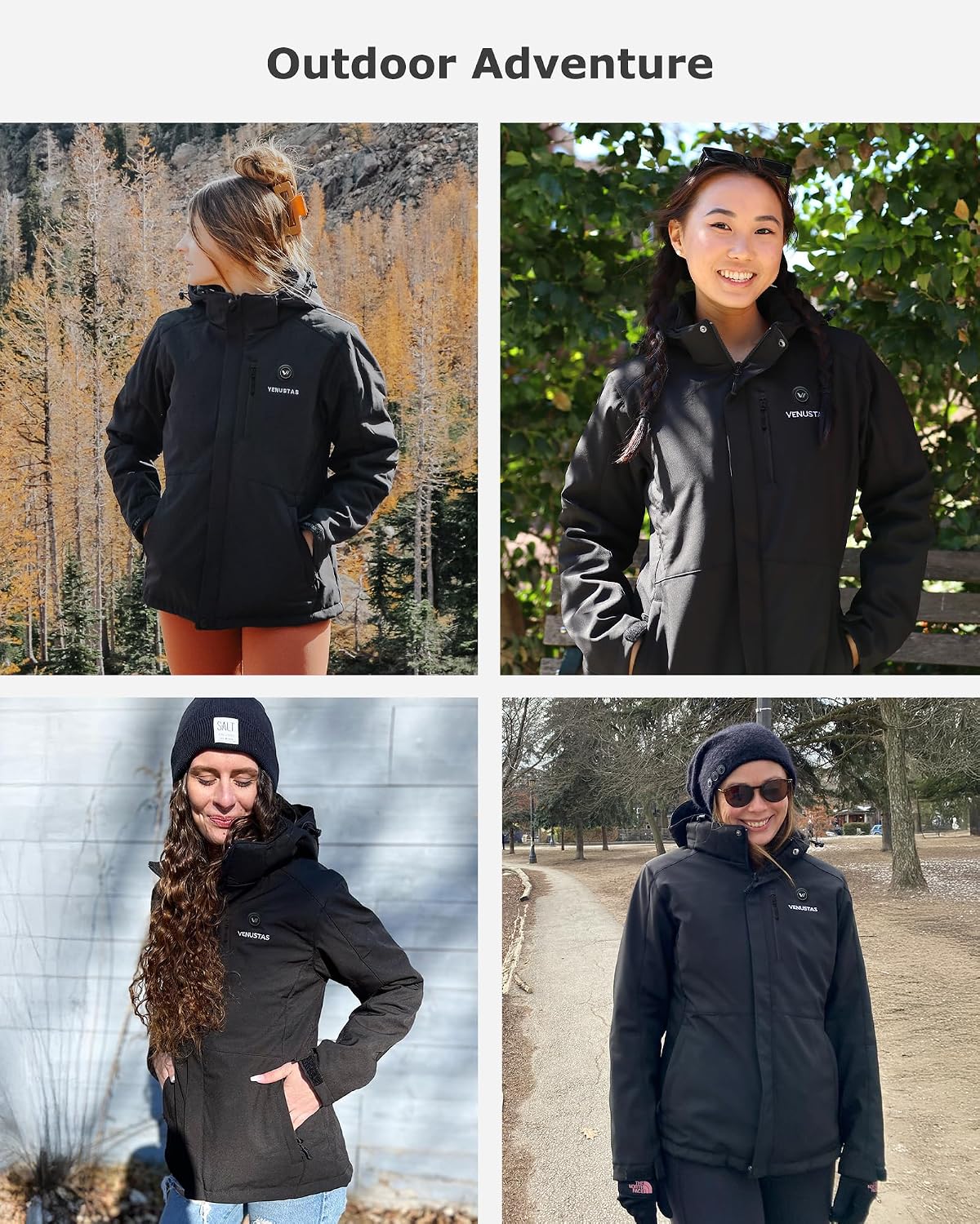 Detalle 2 de Venustas Women's Heated Jacket, 20K Waterproof Shell