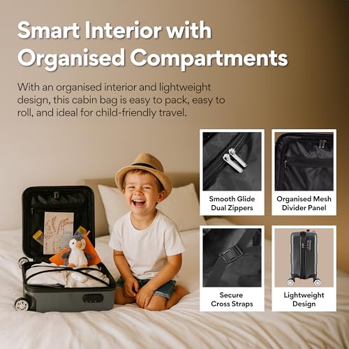 Detalle 2 de WORLD EXPLORER Cabin Suitcase ABS Hard Shell 30L Underseat with 360° Spinner Wheels and 3-Digit Lock