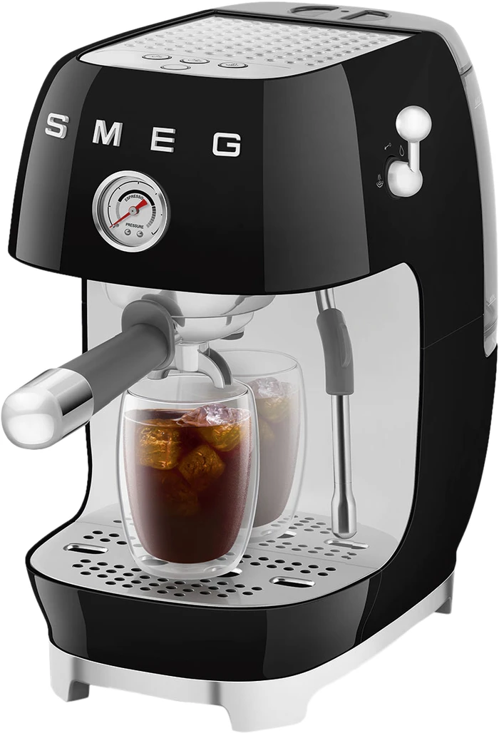 Thumbnail 9 de SMEG ECF03BLEU Schwarz: kompakte Dampflanze für cremigen Cappuccino und Latte Art