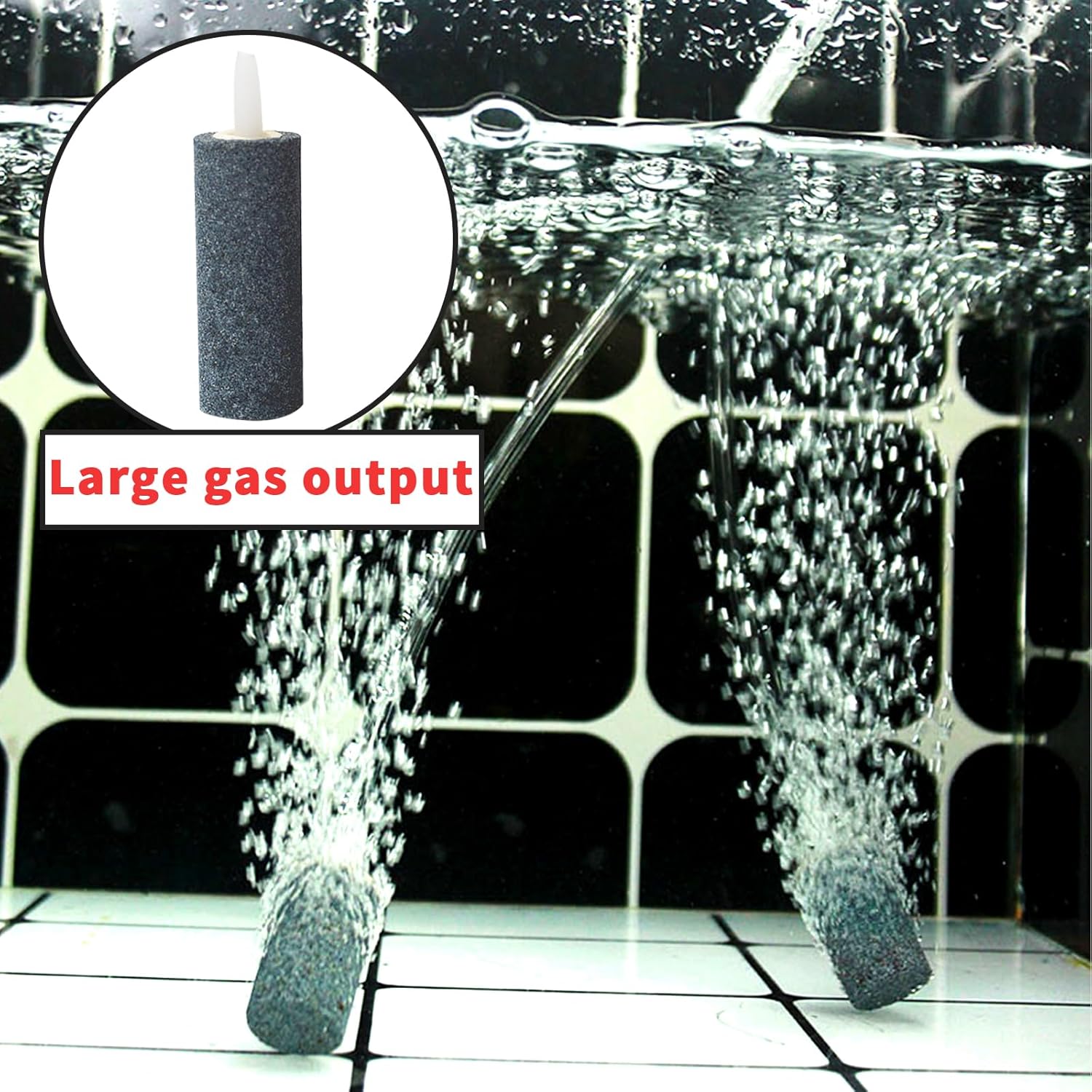 Detalle 2 de YMWALK Air Stone for Fish Tank (10 Pack) – 20 x 50mm cylinder bubble diffusers