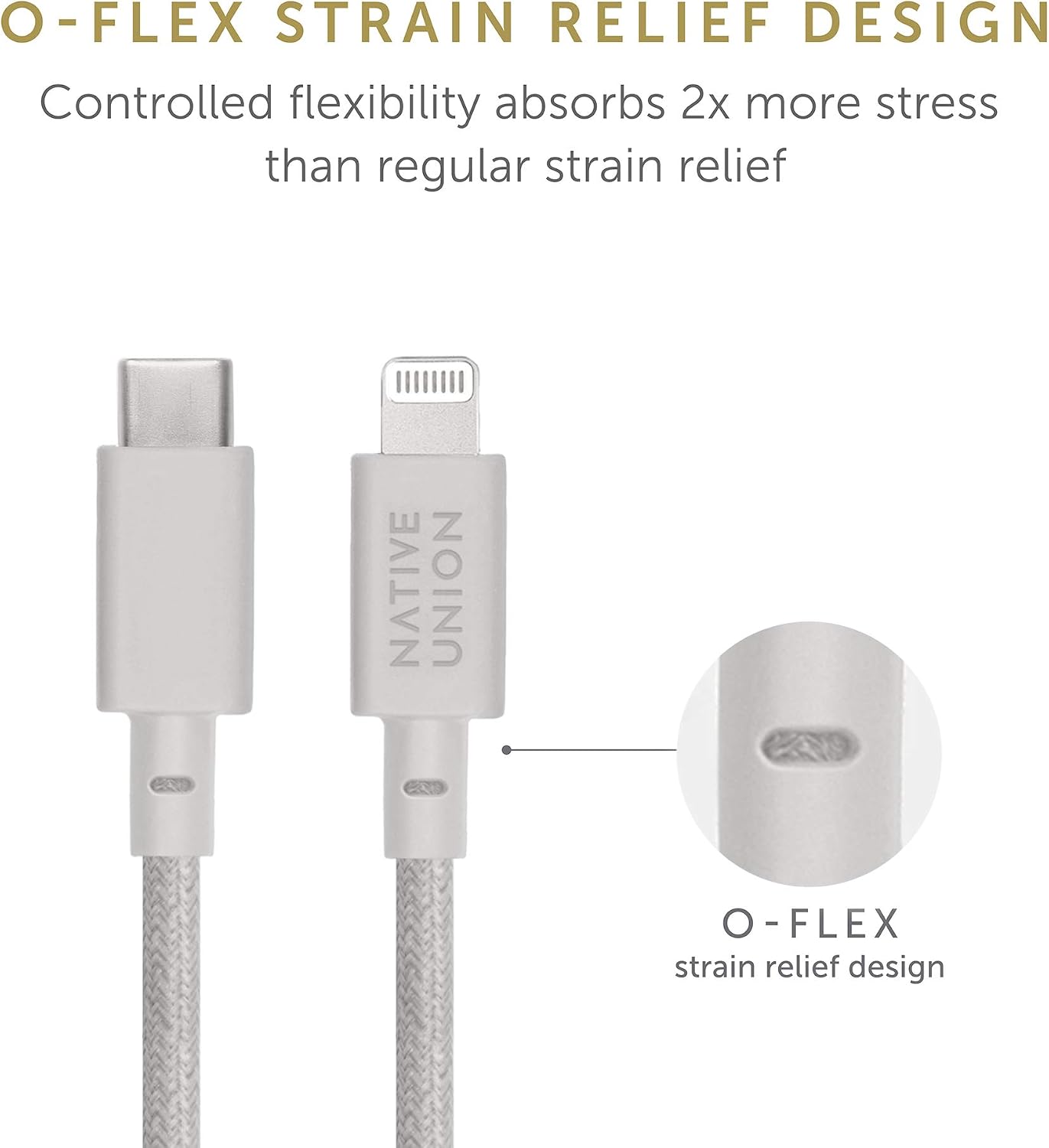 Detalle de Native Union Belt Cable USB-C to Lightning 3m
