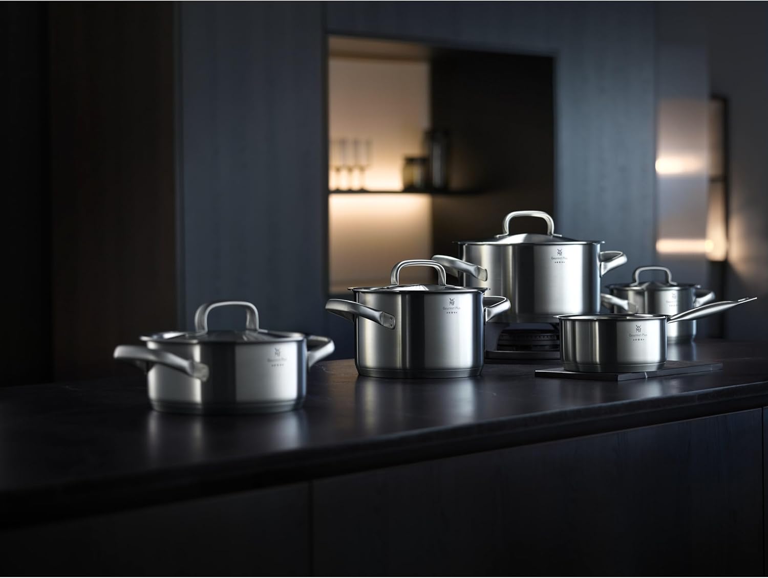 Thumbnail 1 de WMF Gourmet Plus Topfset Induktion 5-teilig – Cromargan Edelstahl matt