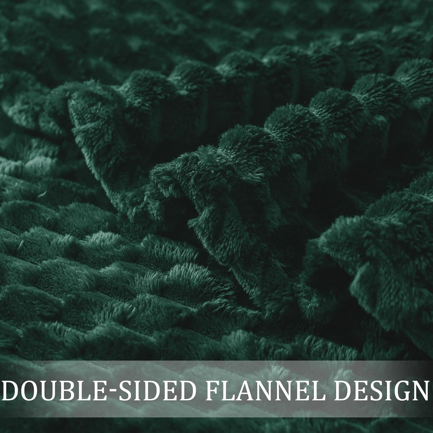 Thumbnail 6 de Exclusivo Mezcla Kuscheldecke Fleece – Flauschige Sofadecke mit Jacquard (230 x 270 cm), Dunkelgrün