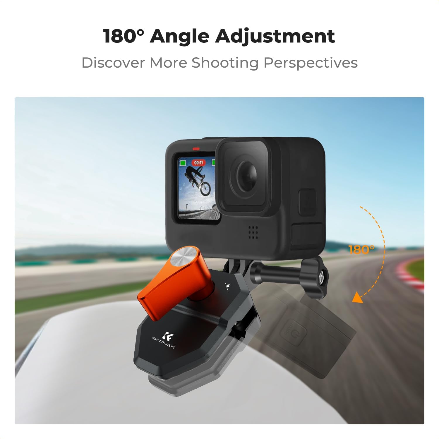 Detalle de K&F CONCEPT Windshield Mount Clamp for GoPro and Action Cameras