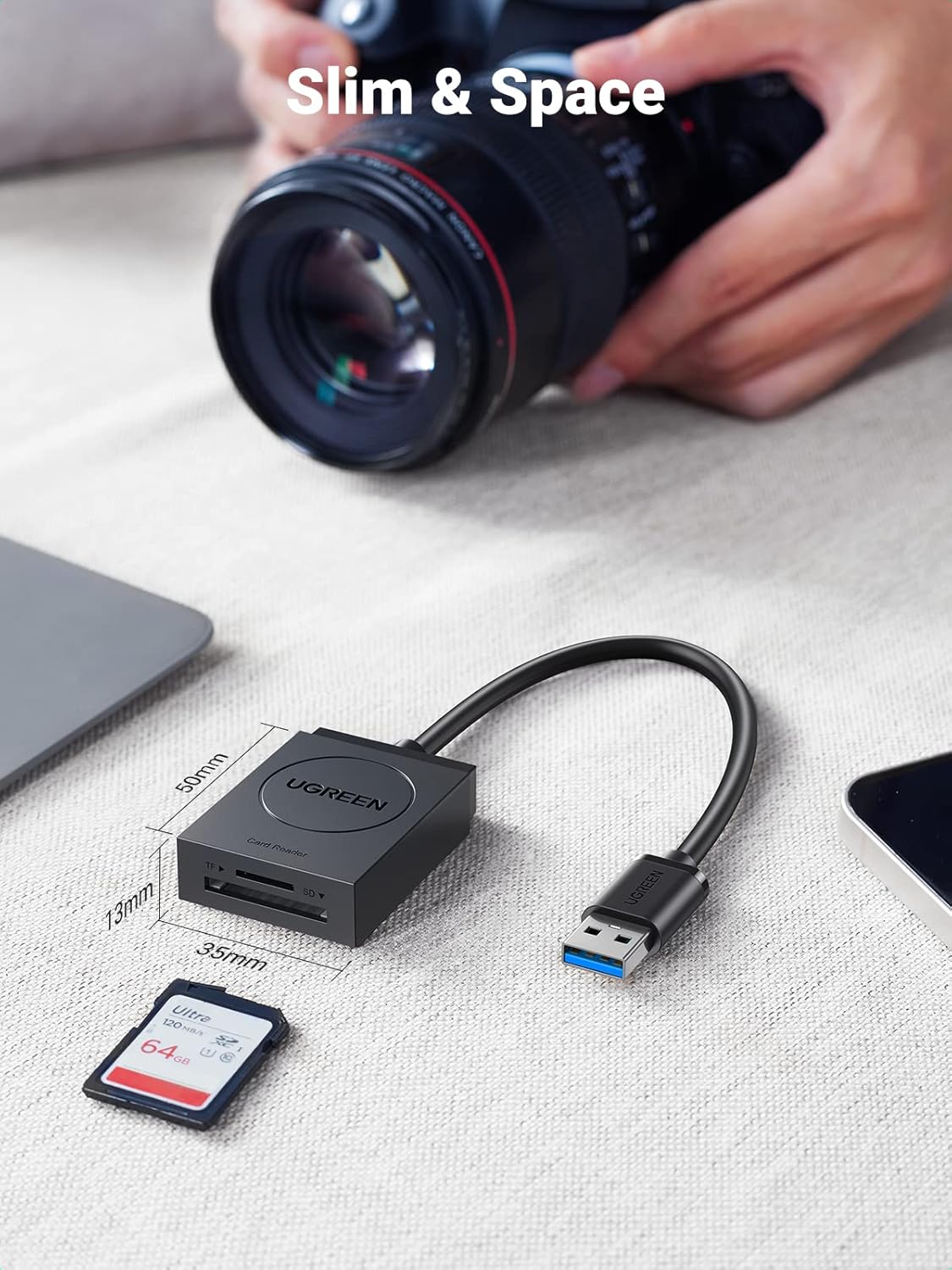 Thumbnail 6 de UGREEN SD Card Reader 170 Mb/s adapter for SD/TF cards