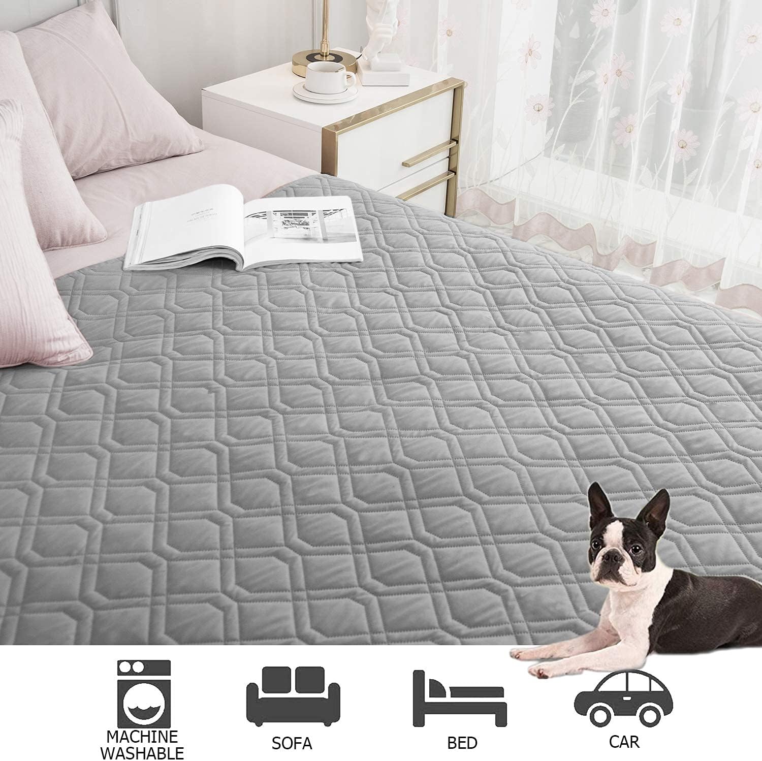 Thumbnail 3 de Ameritex Waterproof Dog Bed Cover (Reversible) — Pet Blanket Protector for Sofa, Bed & Furniture