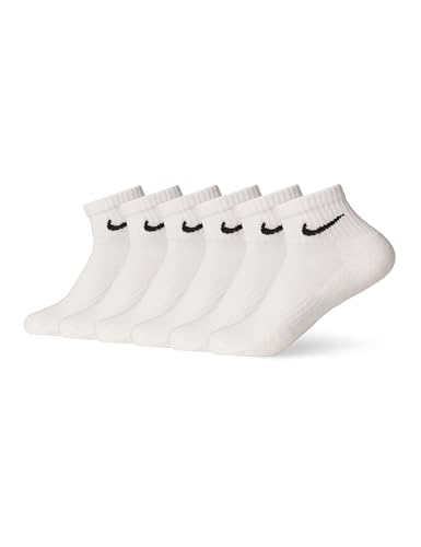 Detalle de Nike SX7669-100 Everyday Cushioned Socks Homme – White/Black, Taille L