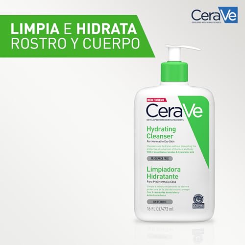 Detalle de CeraVe Hydrating Cleanser Gel limpiador hidratante en crema 473 ml