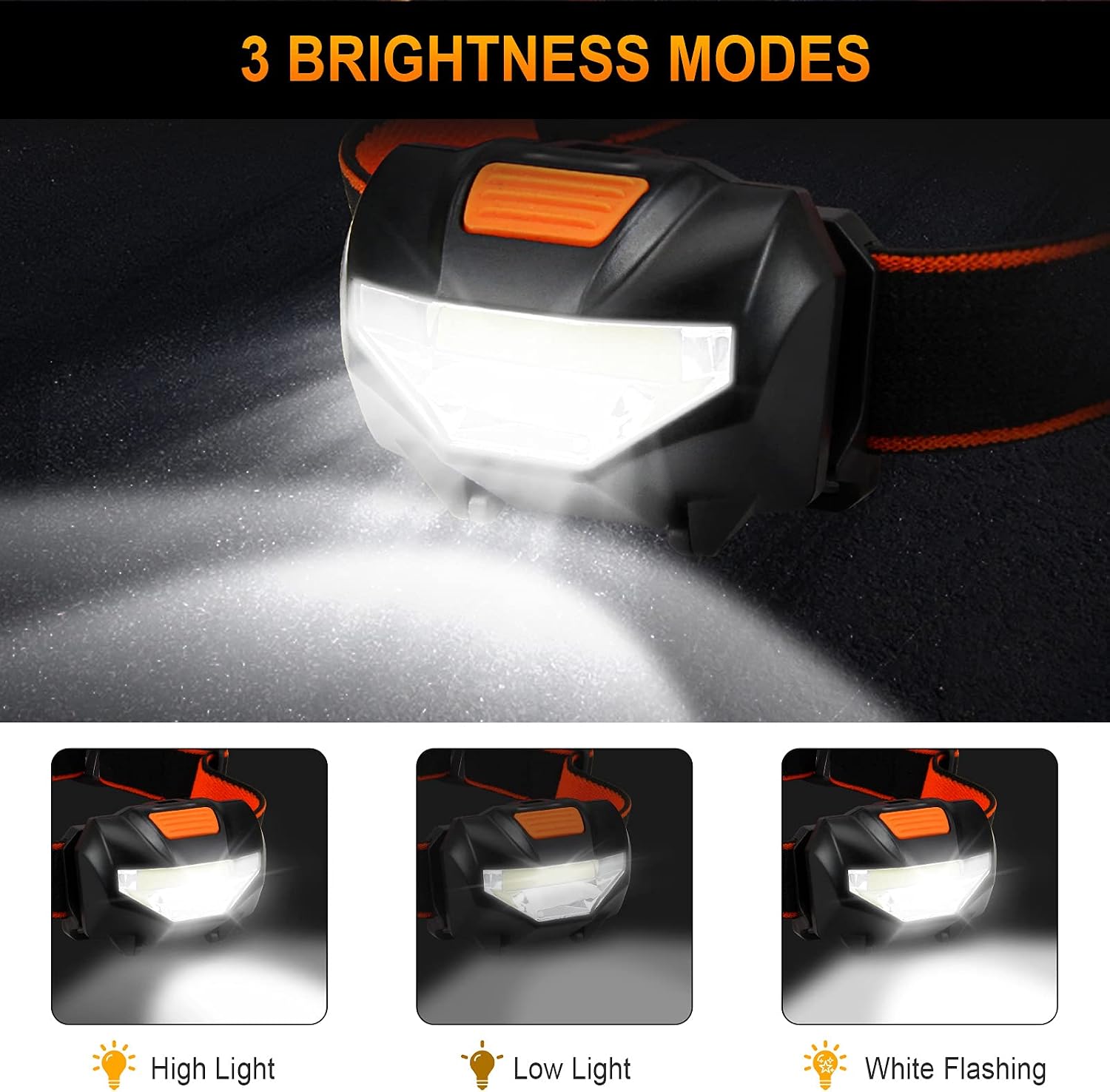 Thumbnail 5 de Detake Kids Head Torch 2-pack LED headlamp