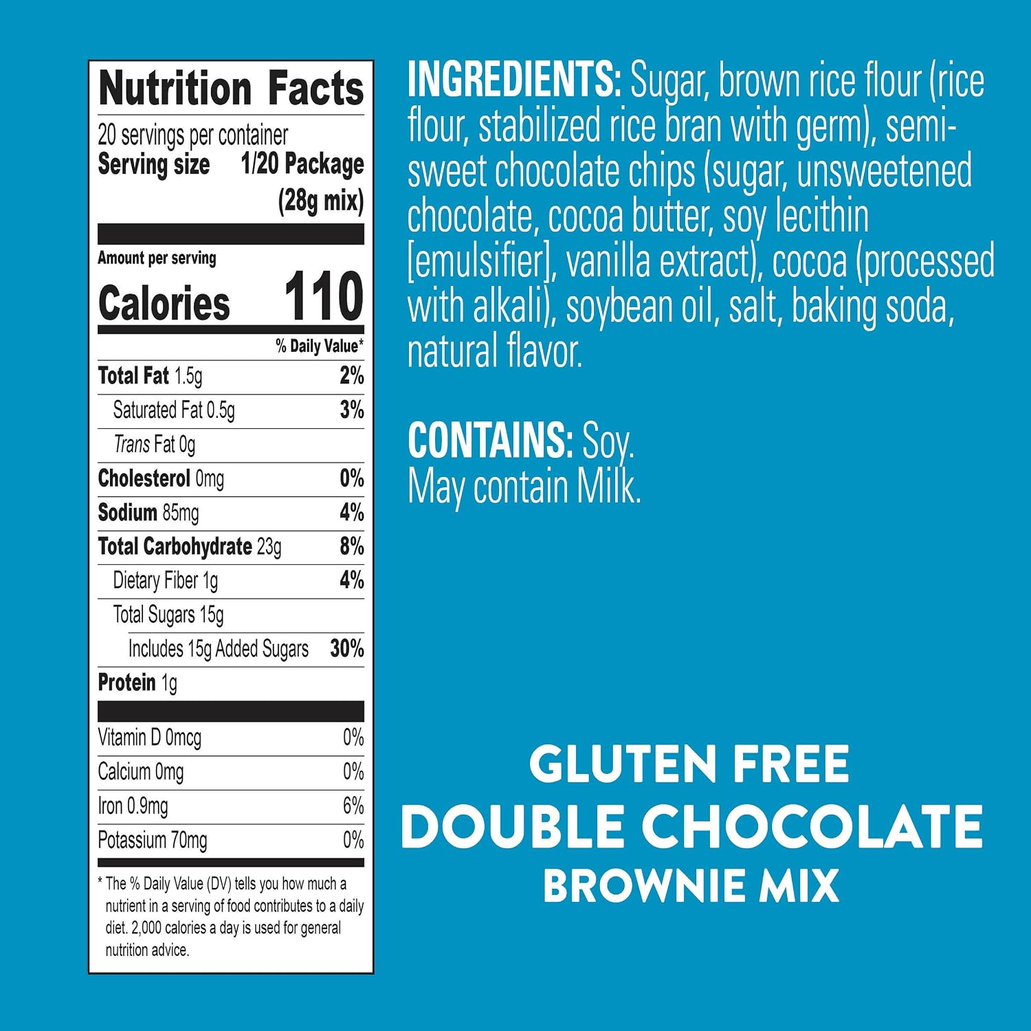 Detalle de Krusteaz Gluten-Free Brownie Mix, 20-ounce