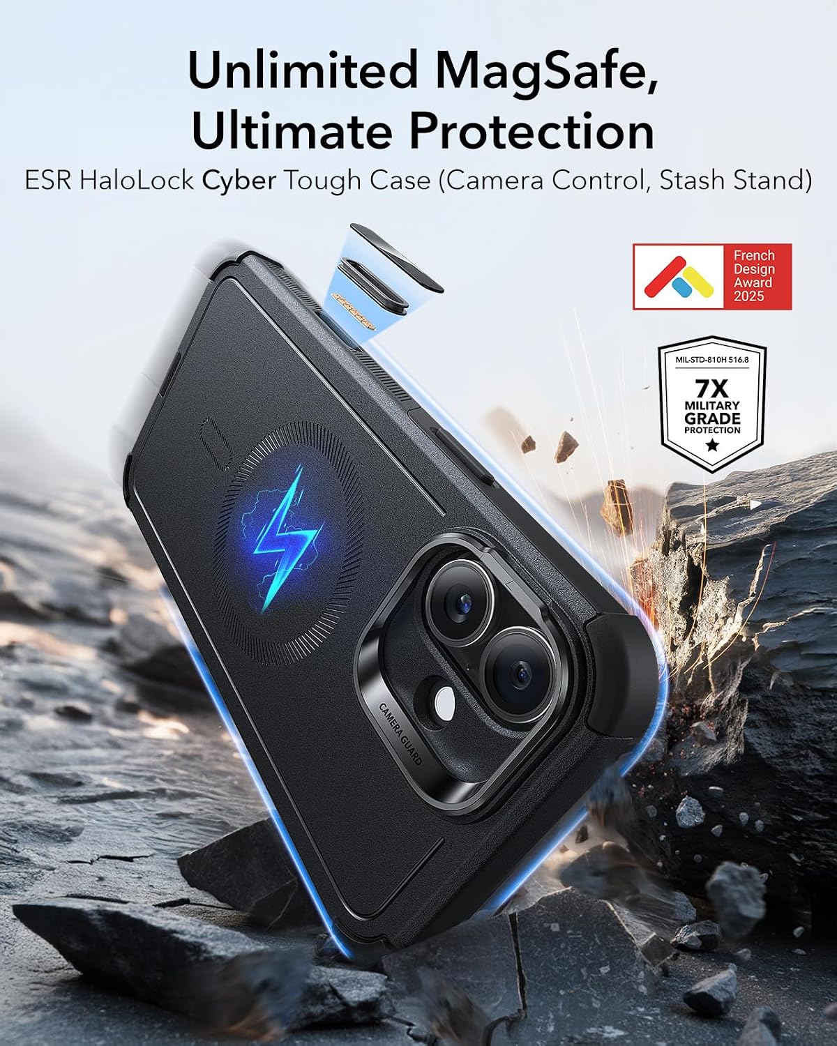 Thumbnail 2 de ESR Cyber Series Case for iPhone 16, 23ft drop protection