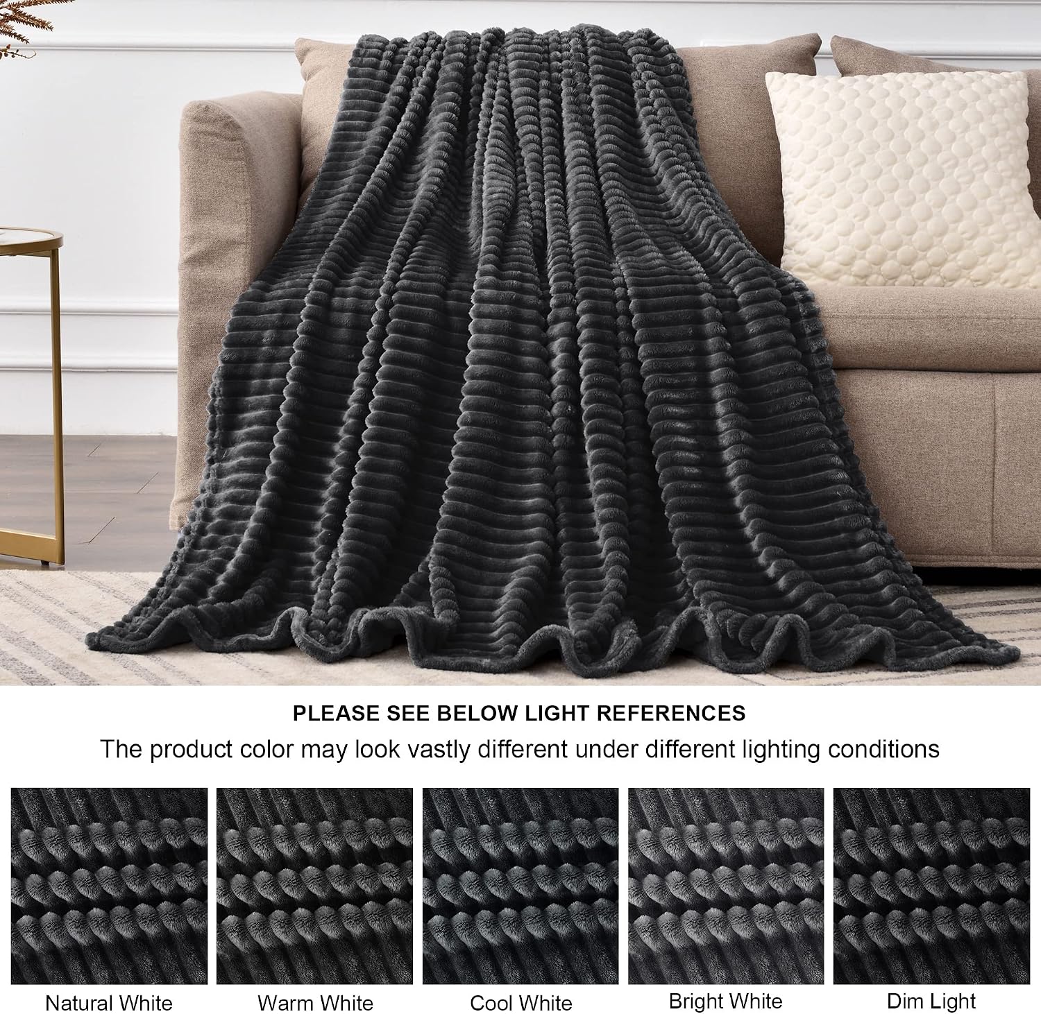 Thumbnail 6 de BEDELITE Fleece Blanket 108x90 inches – King Size blanket