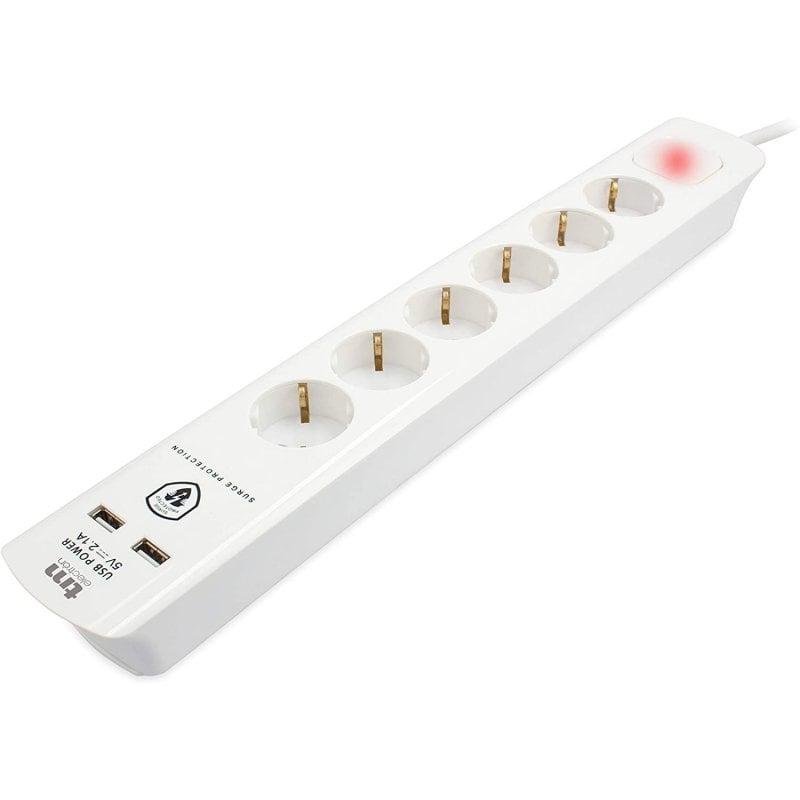 Detalle de tm-electron Regleta 6 tomas 2 USB 5V