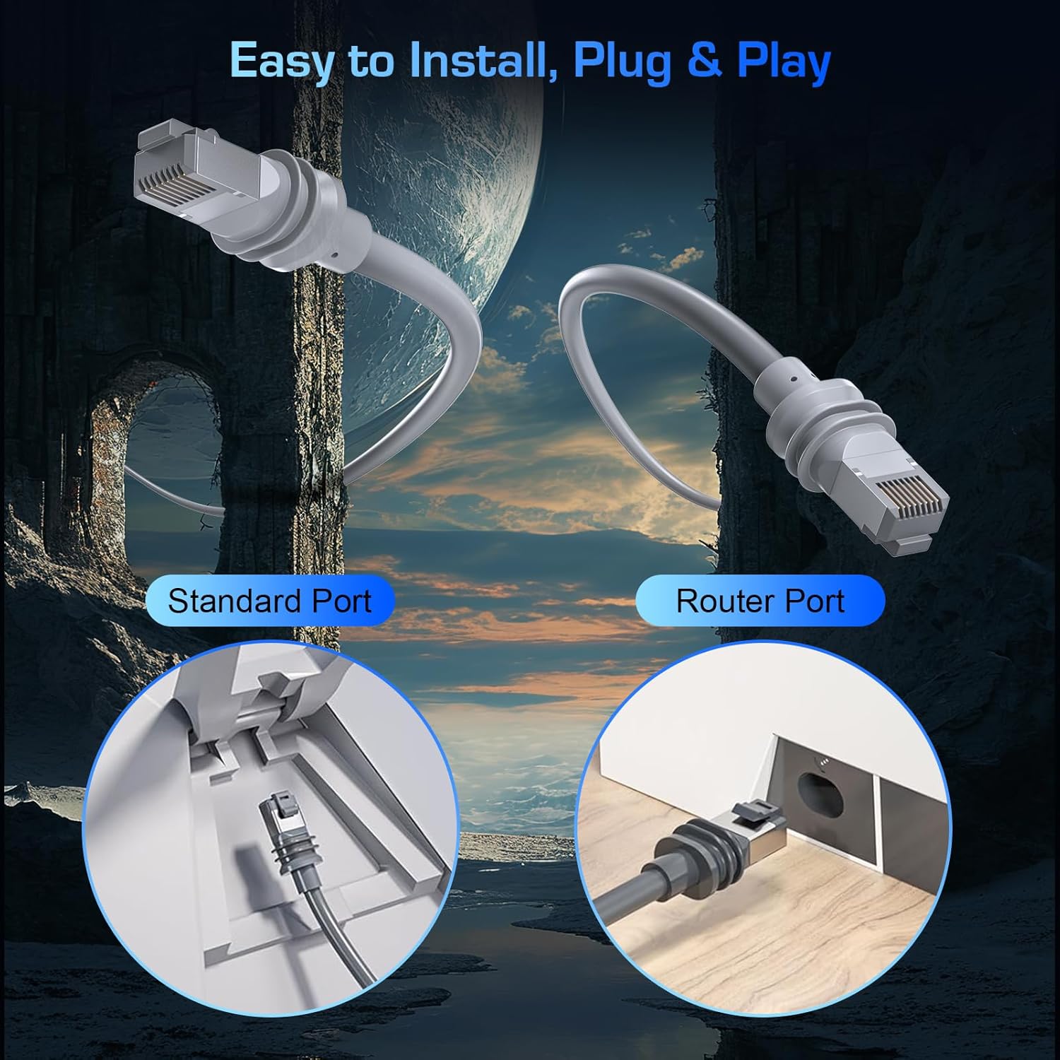 Thumbnail 6 de Plowaroe Starlink Gen 3 Kabel 35 m Wasserdichtes Verlängerungskabel ⌚