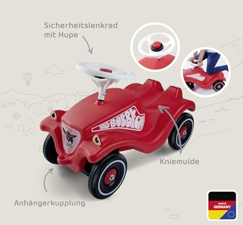 Detalle 2 de BIG-Bobby-Car Classic – Robustes Bobby Car für Kinder ab 1 Jahr, rot, belastbar bis 50 kg