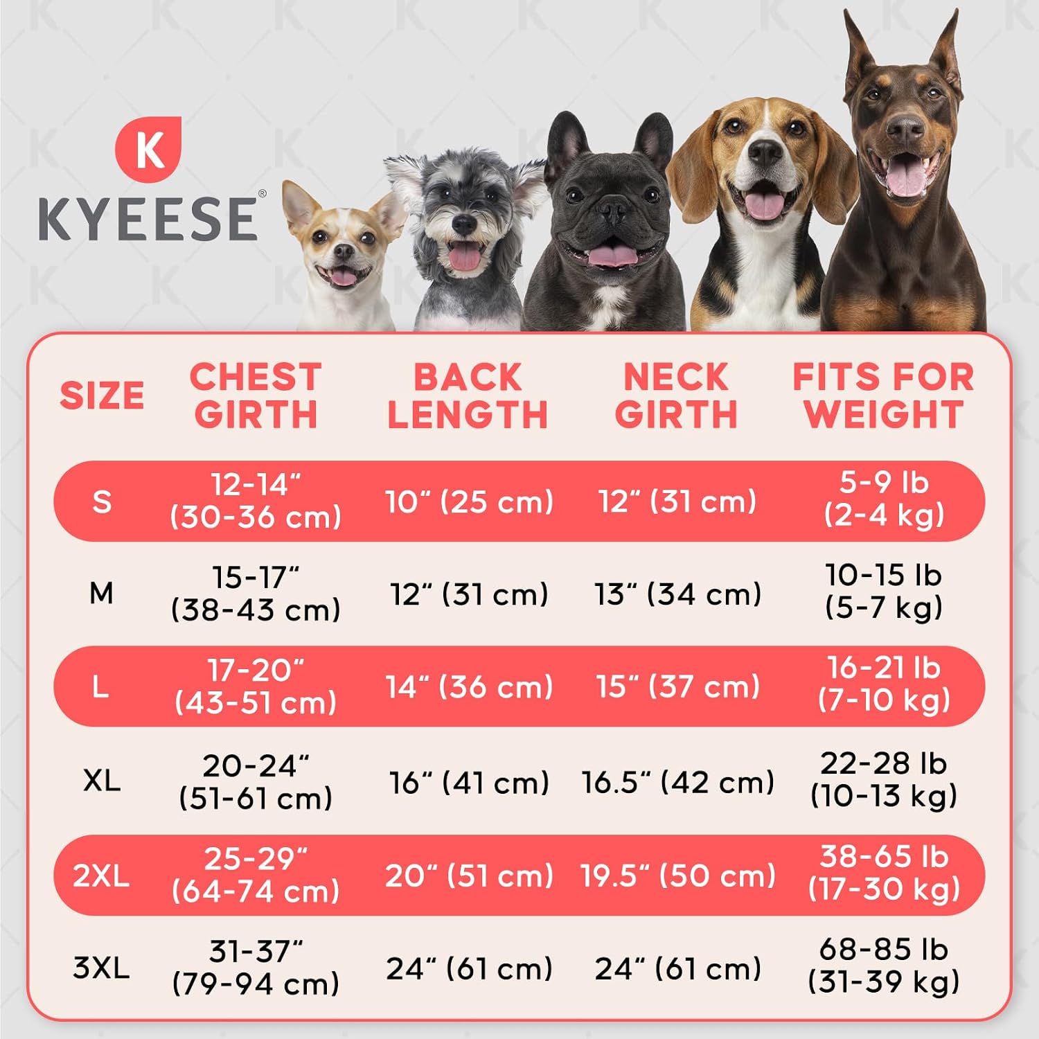 Detalle 2 de KYEESE Dog Coat with Fleece Lining