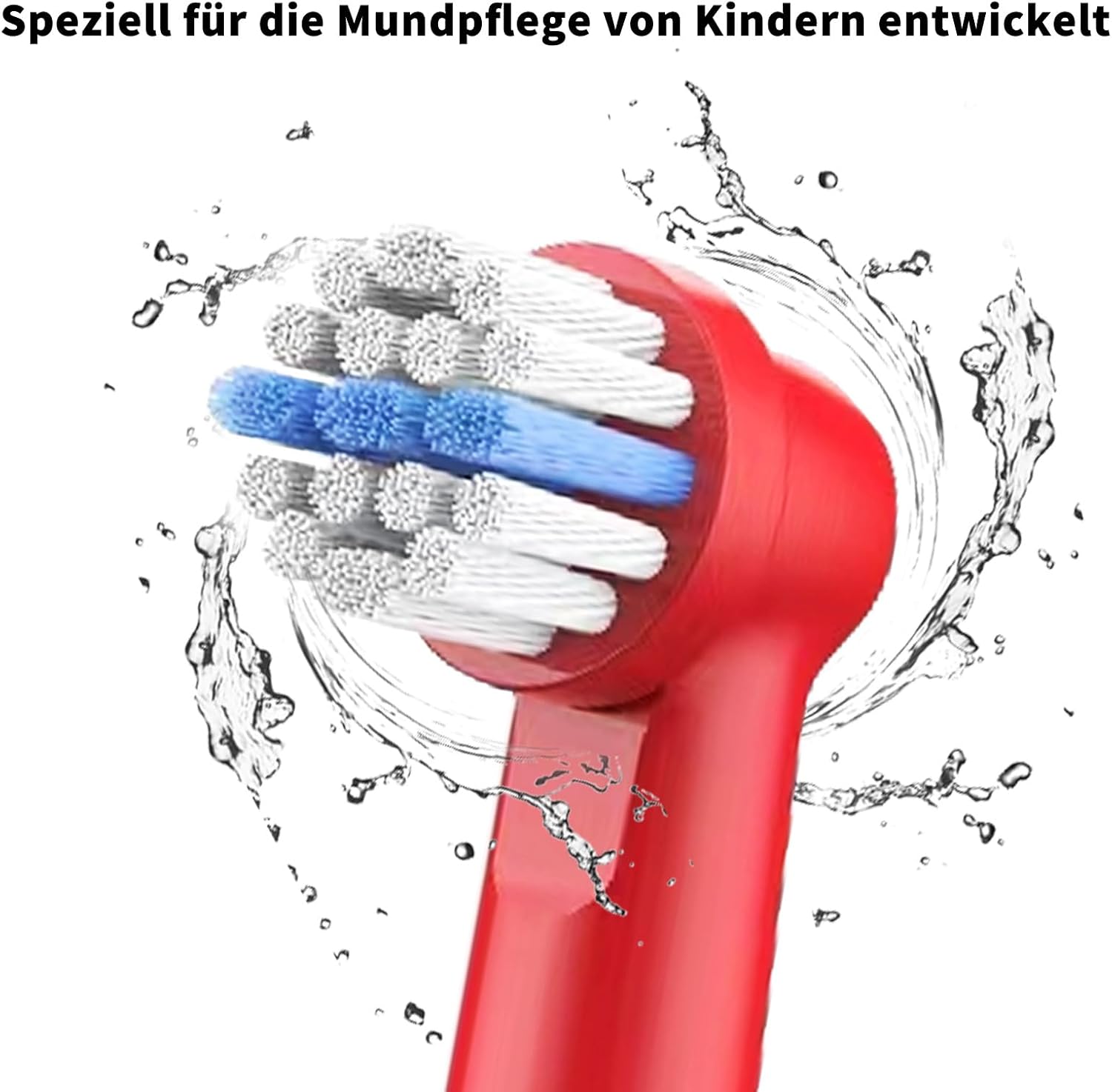 Detalle de 16 Stück Aufsteckbürsten für Kinder – ultraweiche Borsten, kompatibel mit Braun/Oral-B Kinder-Zahnbürsten