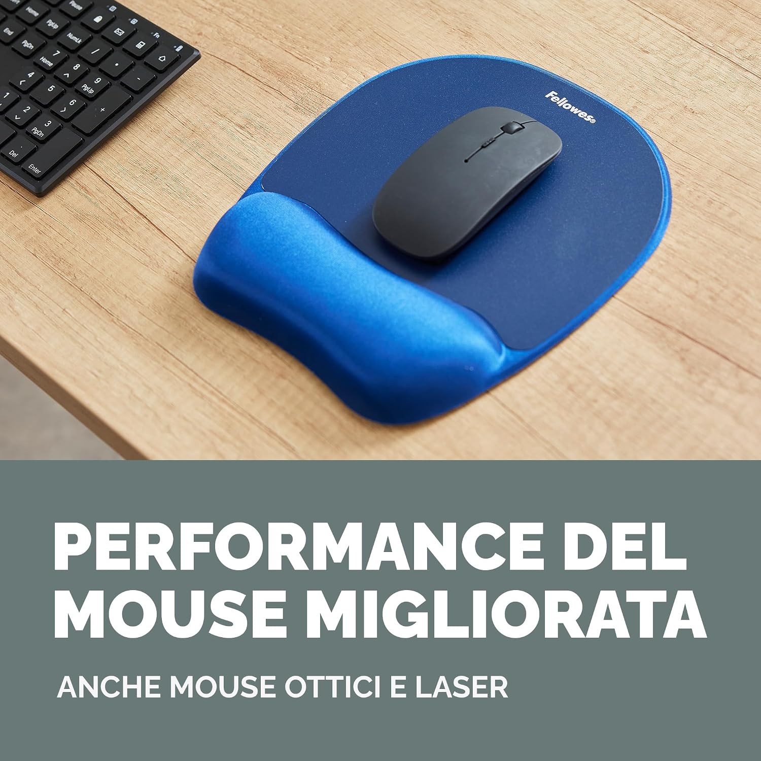 Thumbnail 4 de Fellowes Tappetino Mouse Everyday con supporto per il polso – Ergonomico e durevole