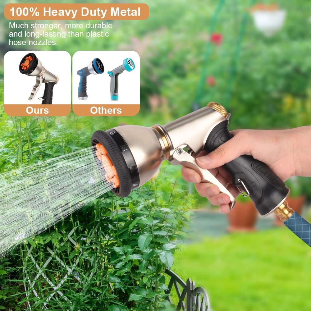 Detalle 1 de OFFCUP Zinc-Plated – pistolet do węża ogrodowego, 9 trybów natrysku