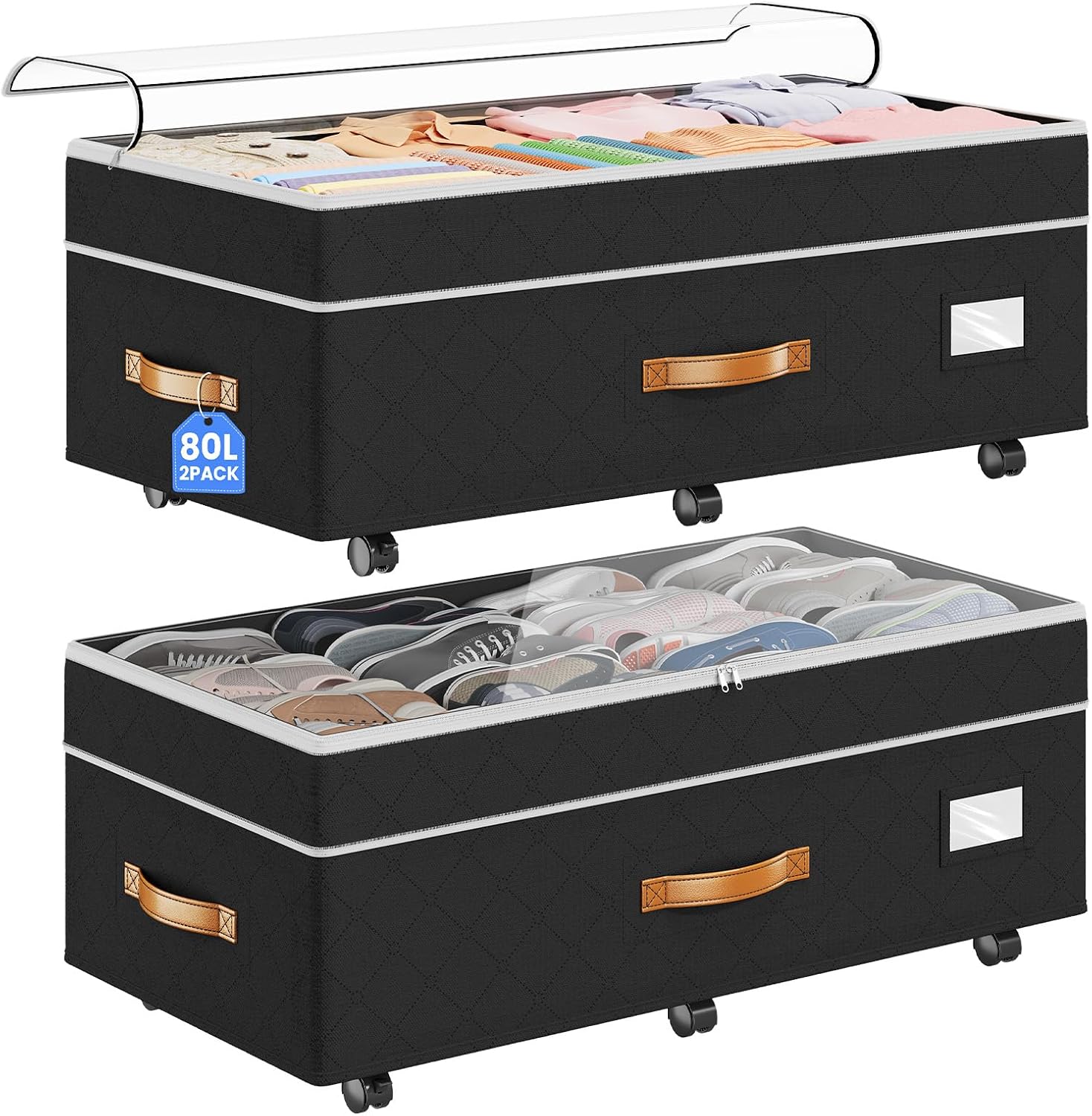 Detalle de Budding Joy Under-Bed Storage Bins, 80L