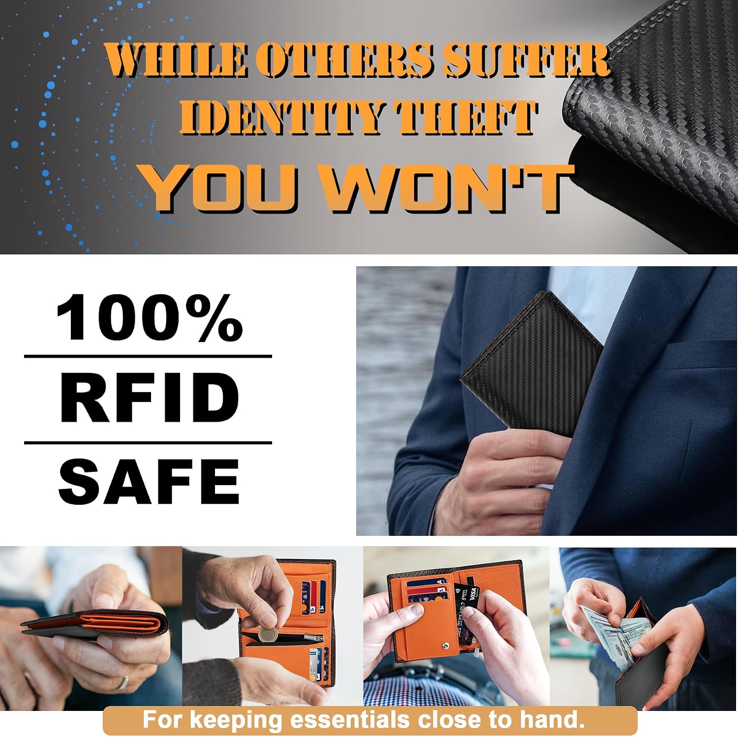 Thumbnail 2 de TEEHON RFID Blocking Wallet 12.5 cm