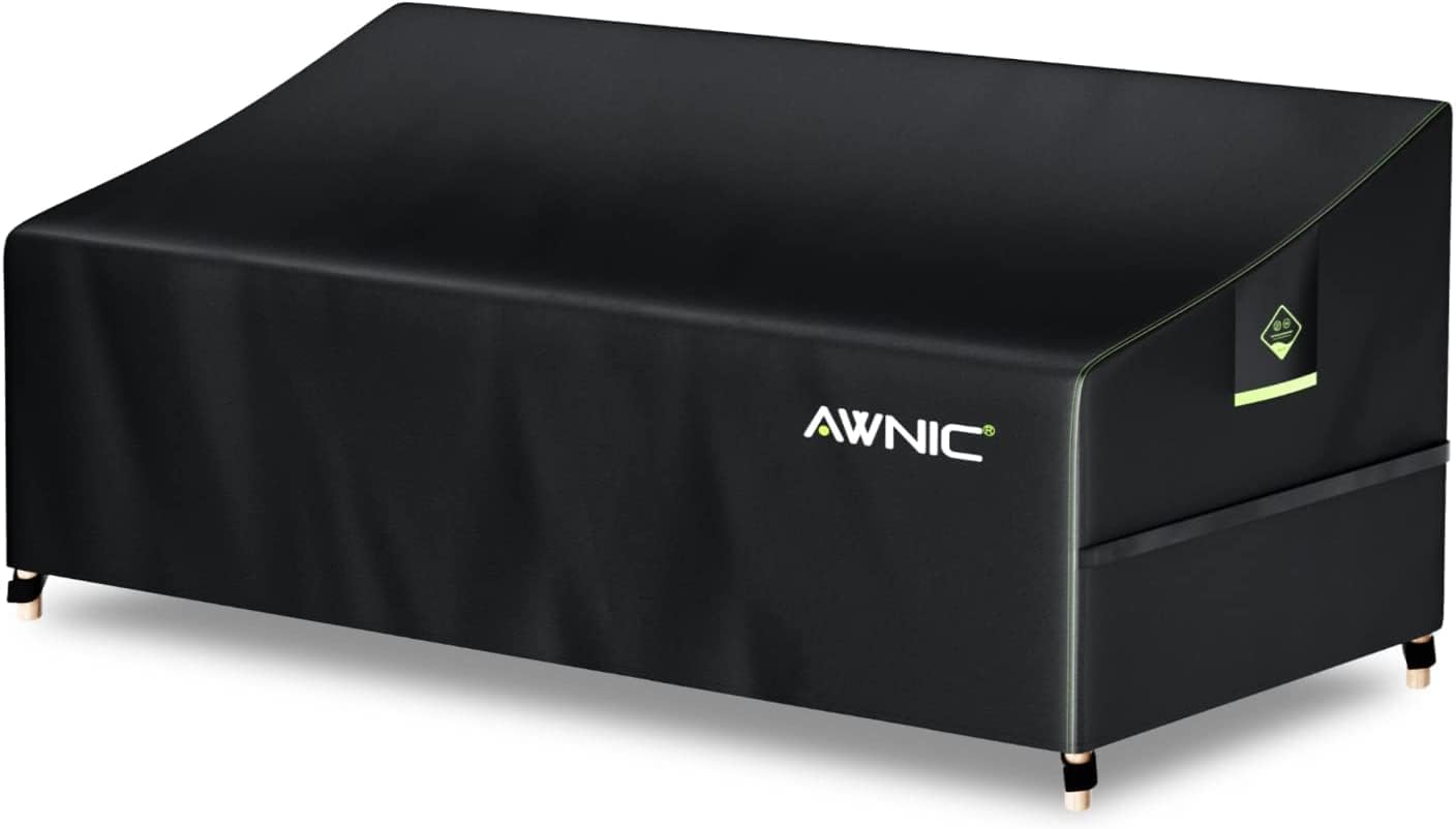 Detalle de AWNIC S220-3D tuinbankhoes voor 3-zits loungebank, waterdicht en uv-bestendig
