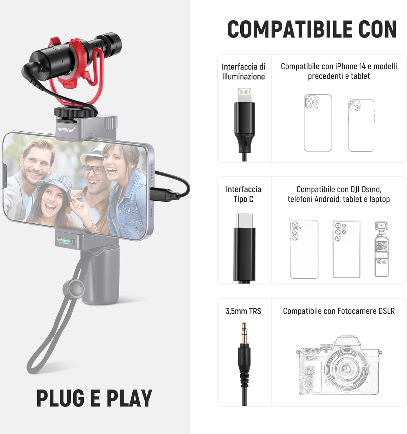 Thumbnail 4 de NEEWER VM10 Microfono mini plug e play 🎤