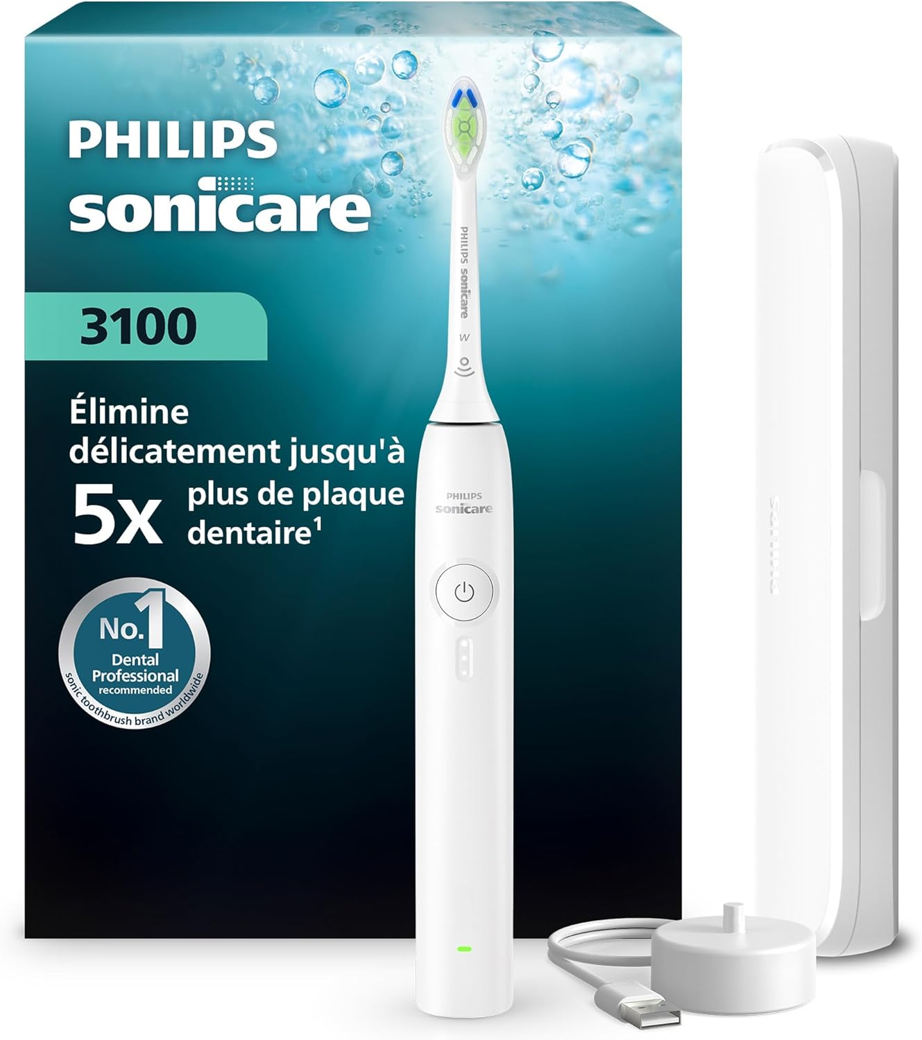 Thumbnail 6 de Philips Sonicare 3100 HX3673/11 – Brosse à dents électrique sonic rose pastel avec capteur de pression et minuterie