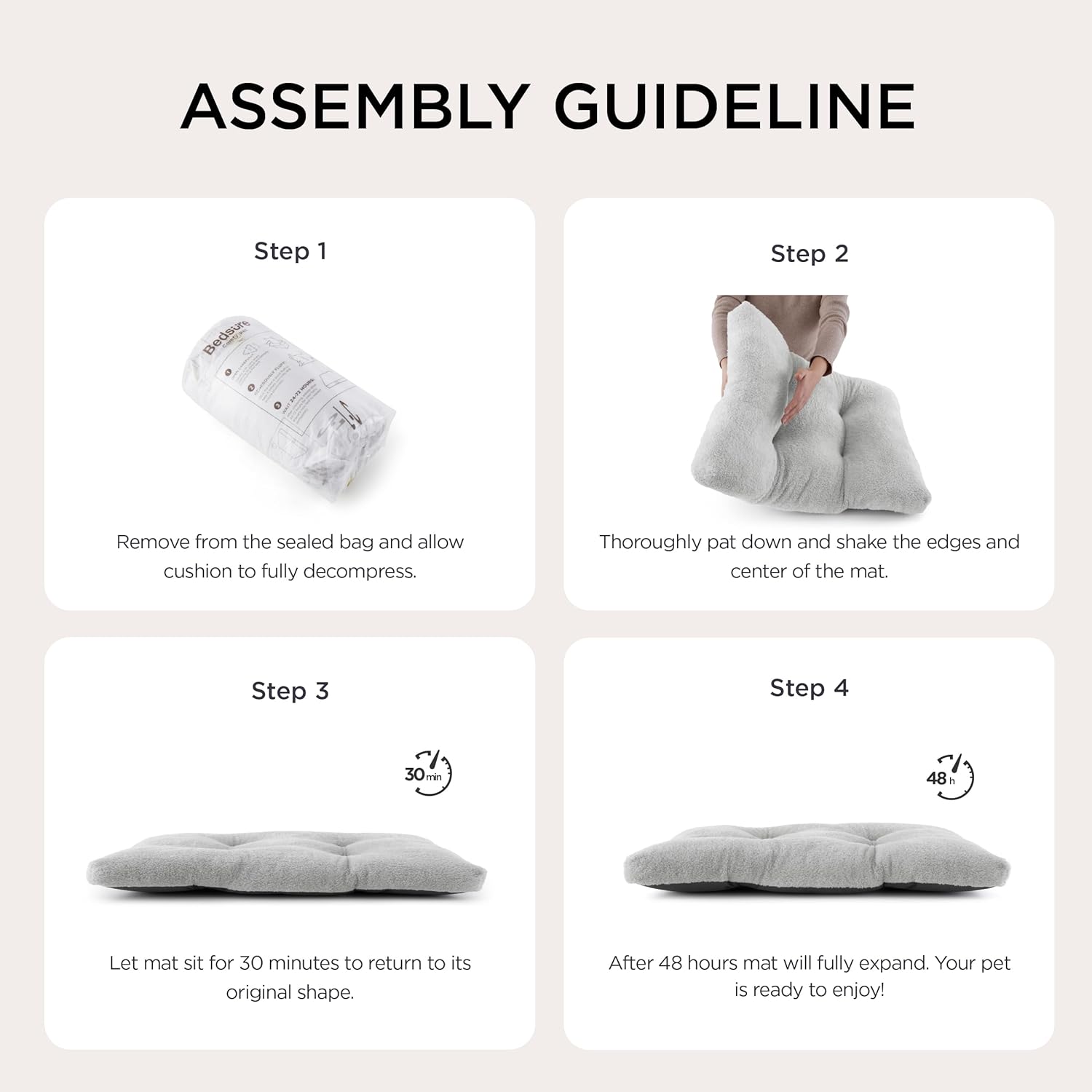 Thumbnail 1 de BEDSURE Hundebett Waschbar 74x53x8cm