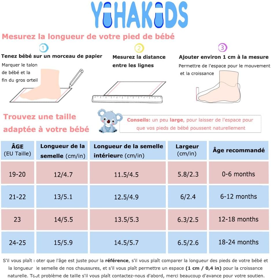 Thumbnail 5 de YIHAKIDS Chaussures Bébé Cuir Souple 0-6 mois