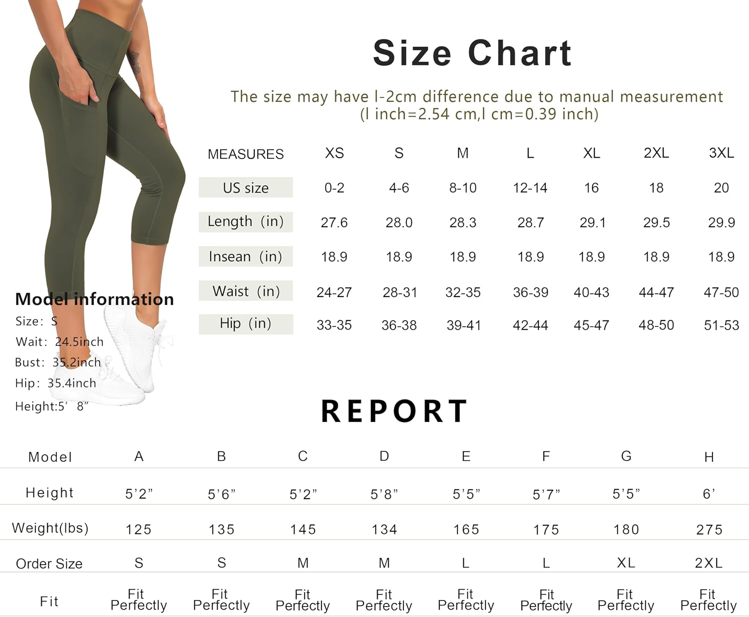 Thumbnail 6 de THE GYM PEOPLE Women 29 Leggings – High-Waisted Yoga Leggings with Pockets