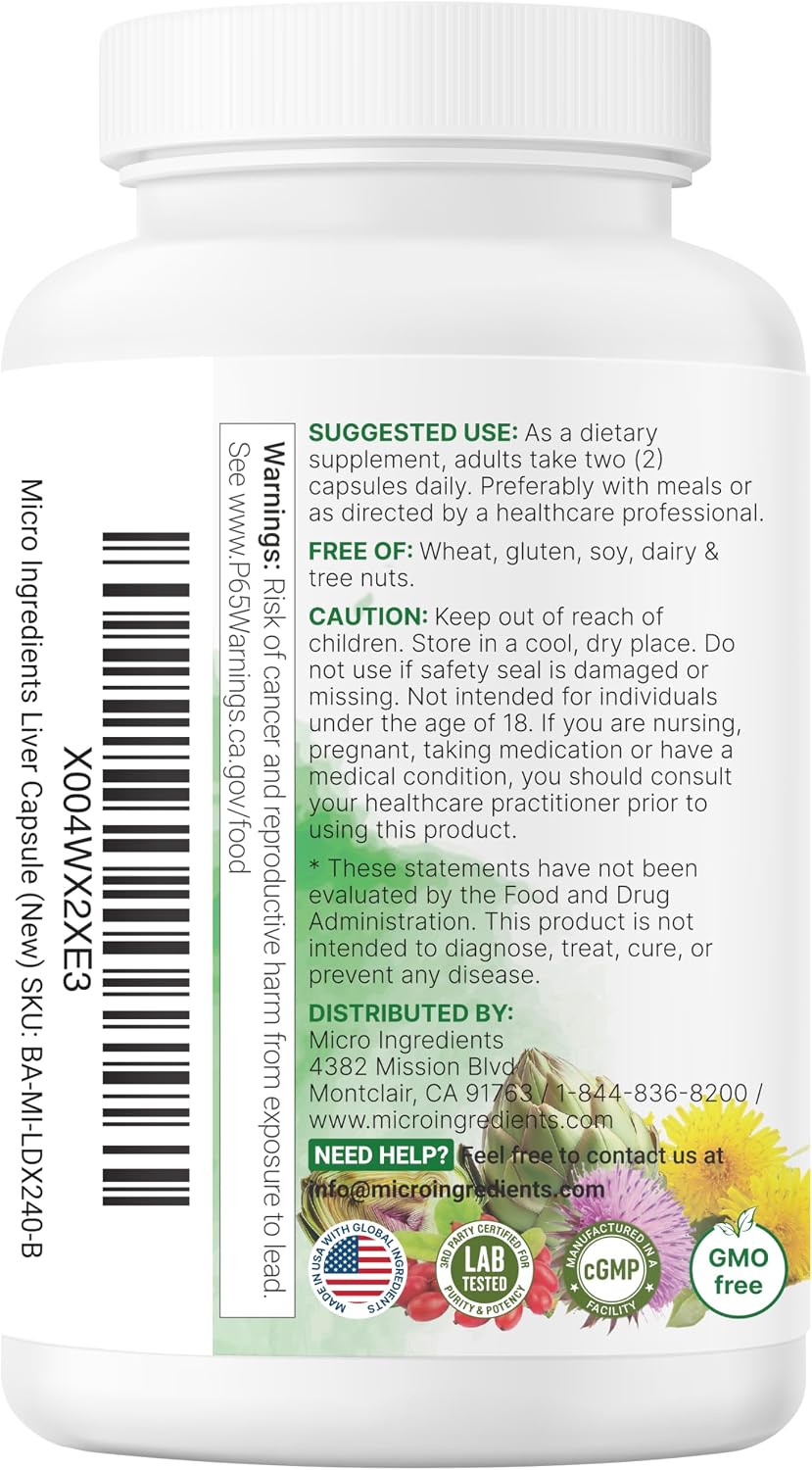 Thumbnail 6 de Micro Ingredients Liver Supplement 240 Capsules