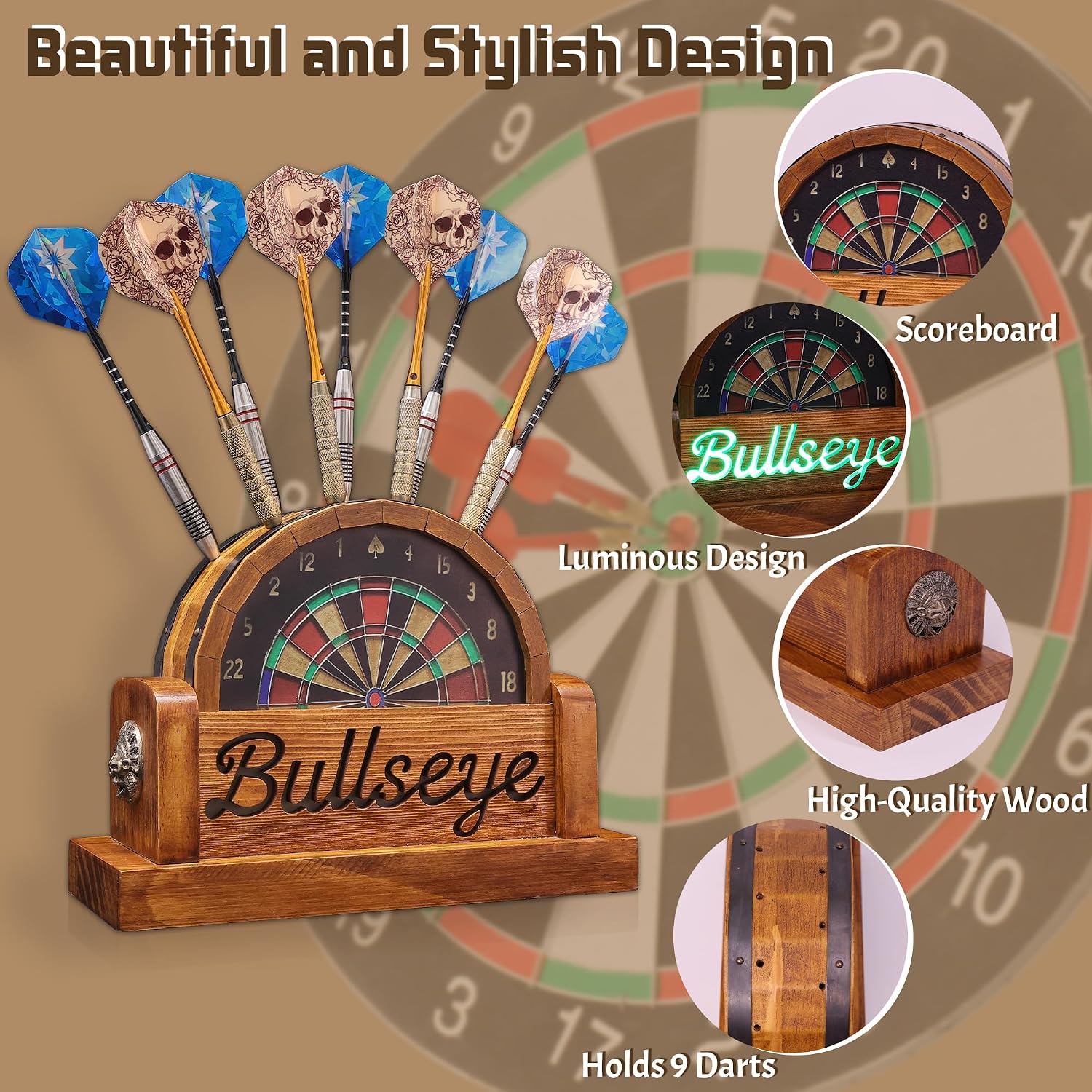 Thumbnail 3 de CoolGift Mart LED-Dartboard-Ständer 6 Pfeile