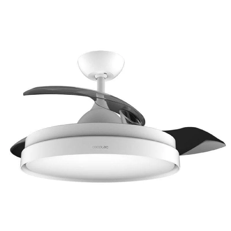 Detalle de Cecotec EnergySilence Aero 4280 Invisible White: ventilador de techo con luz y aspas retráctiles