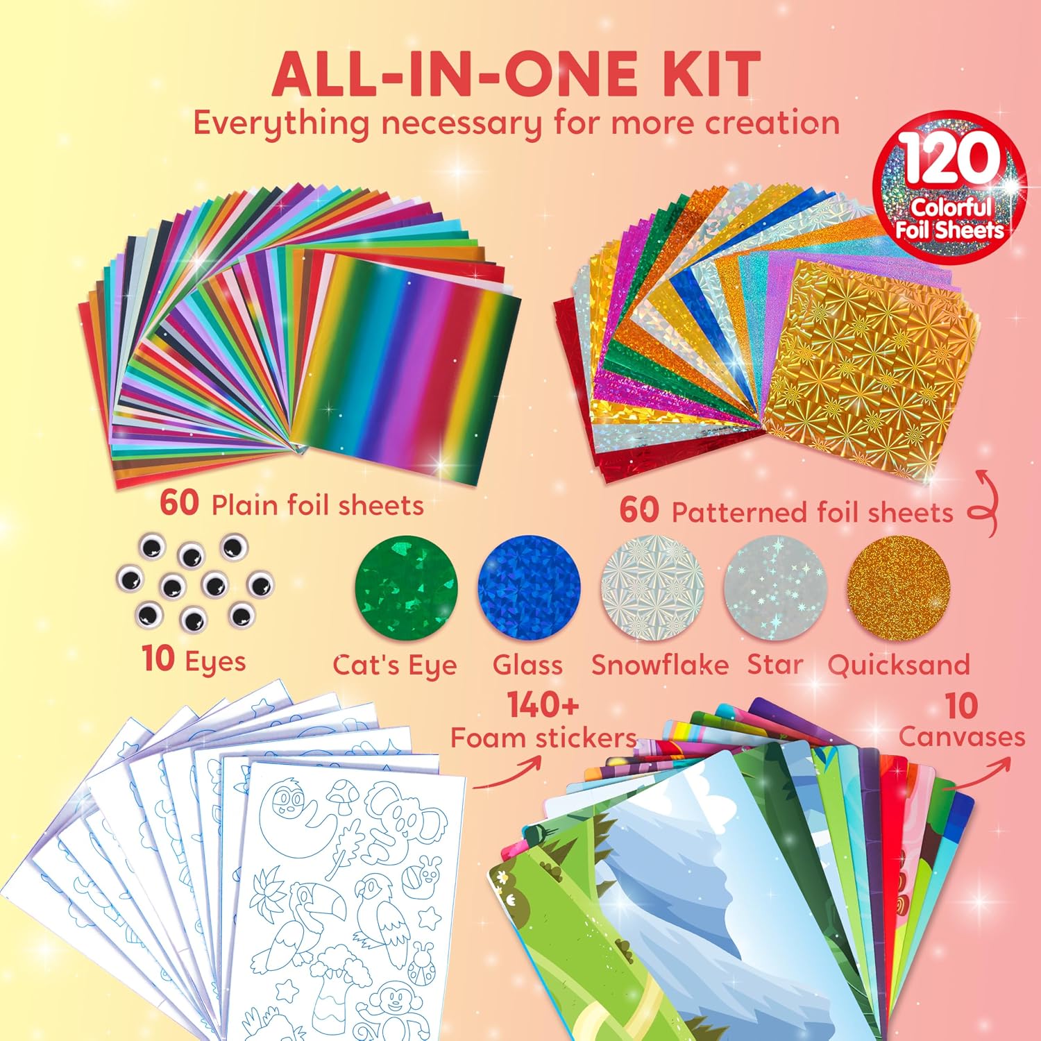 Detalle de Klever Kits Easter Foil Art Kit 120+ sheets