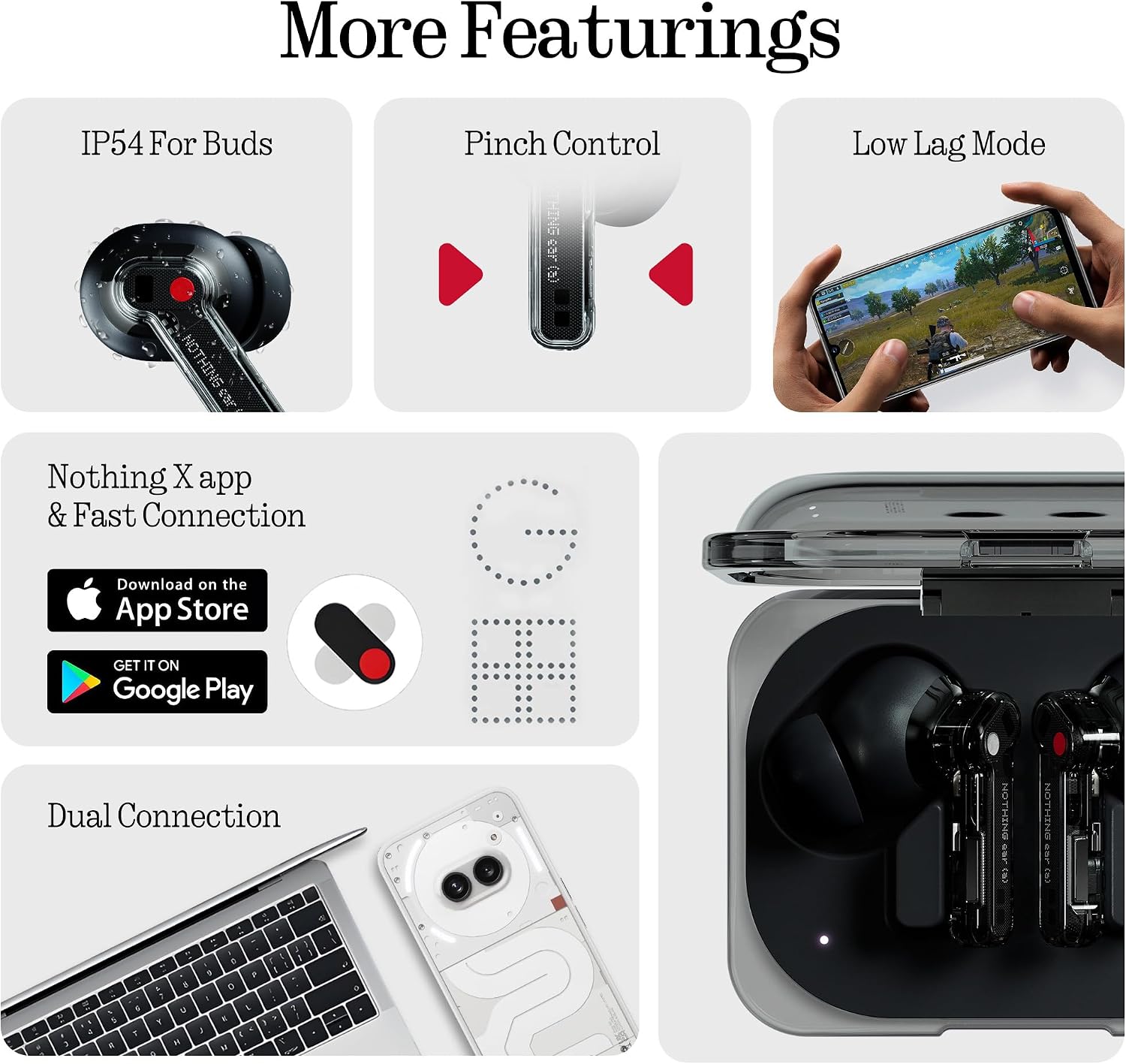 Detalle 2 de Nothing wireless earbuds Ear (a)
