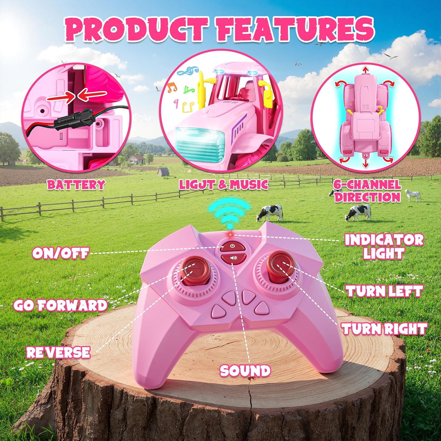 Thumbnail 1 de Funwee RC Farm Tractor Toy 2.4GHz